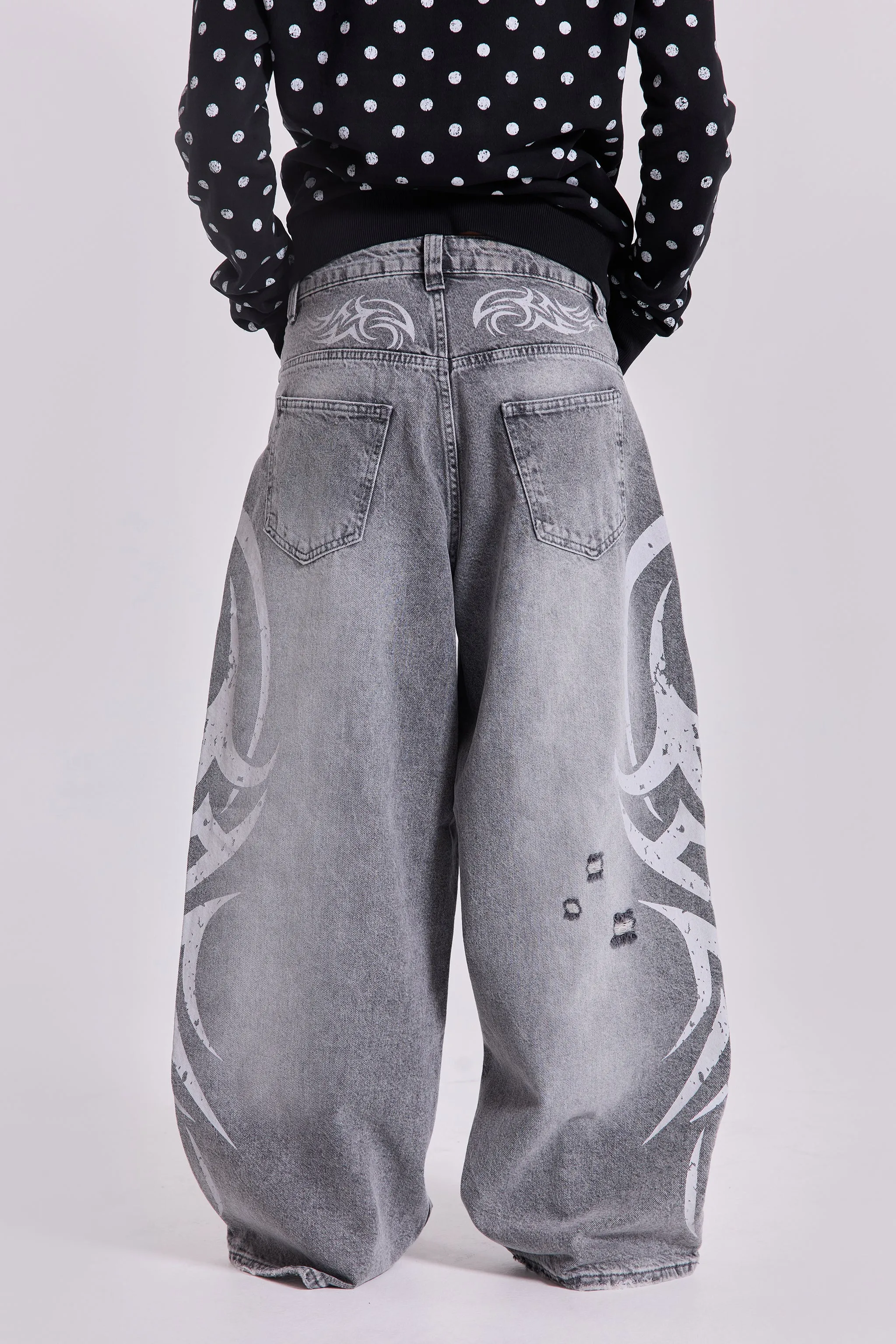 Grey Blade XL Colossus Jeans sold by Jaded London product image thumbnail 4