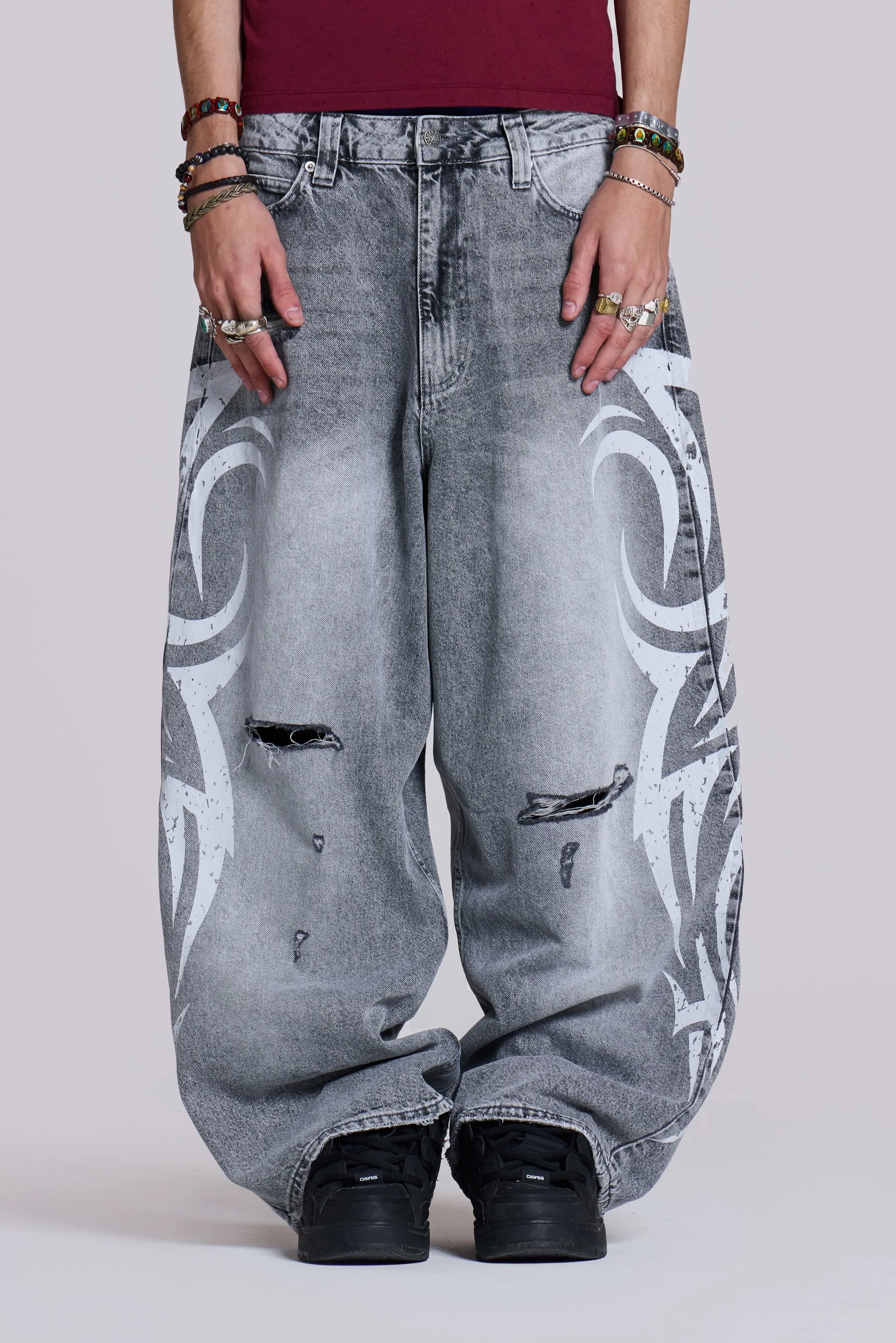 Grey Blade XL Colossus Jeans sold by Jaded London