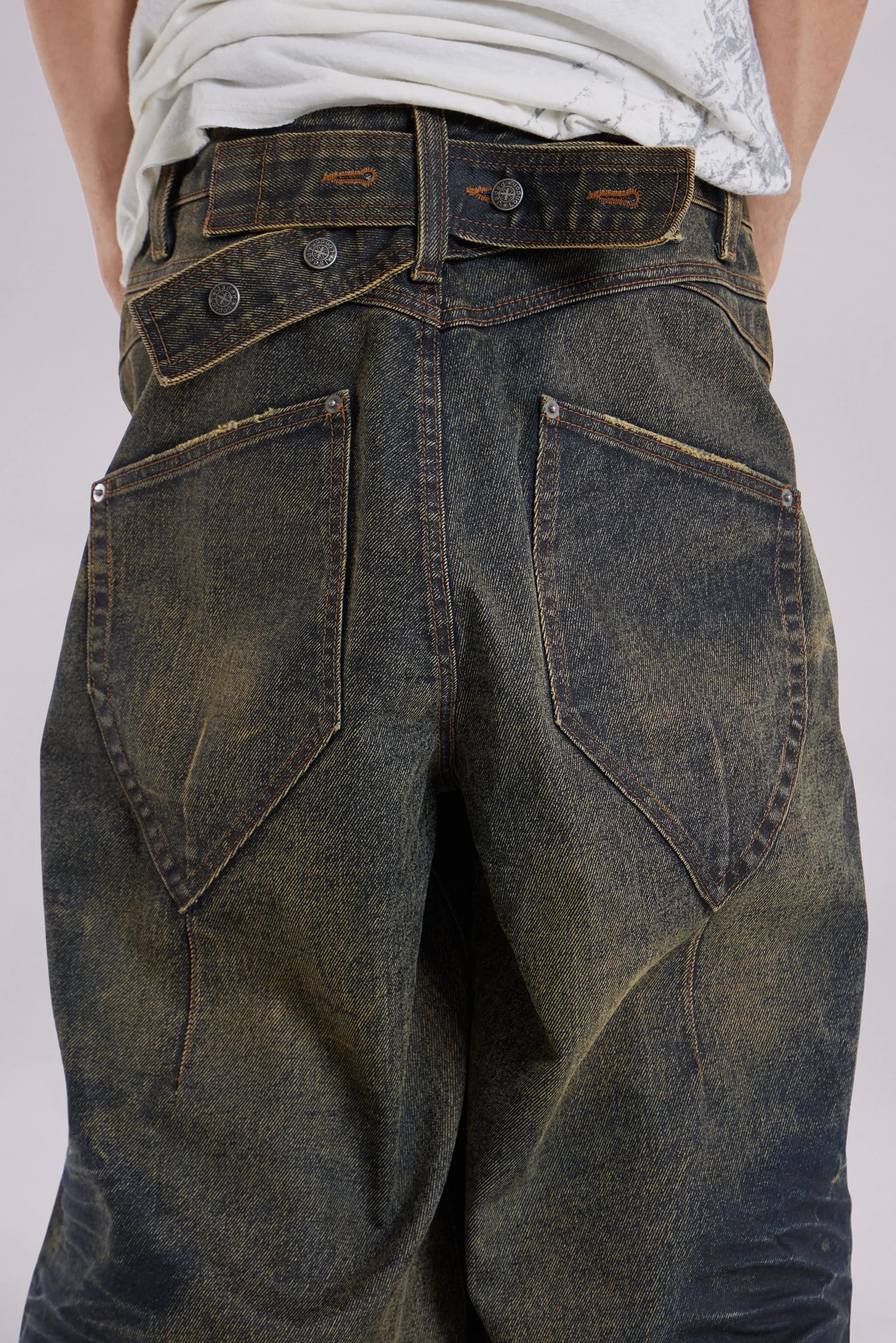 Rusted Cinch XL Colossus Jeans sold by Jaded London product image thumbnail 4