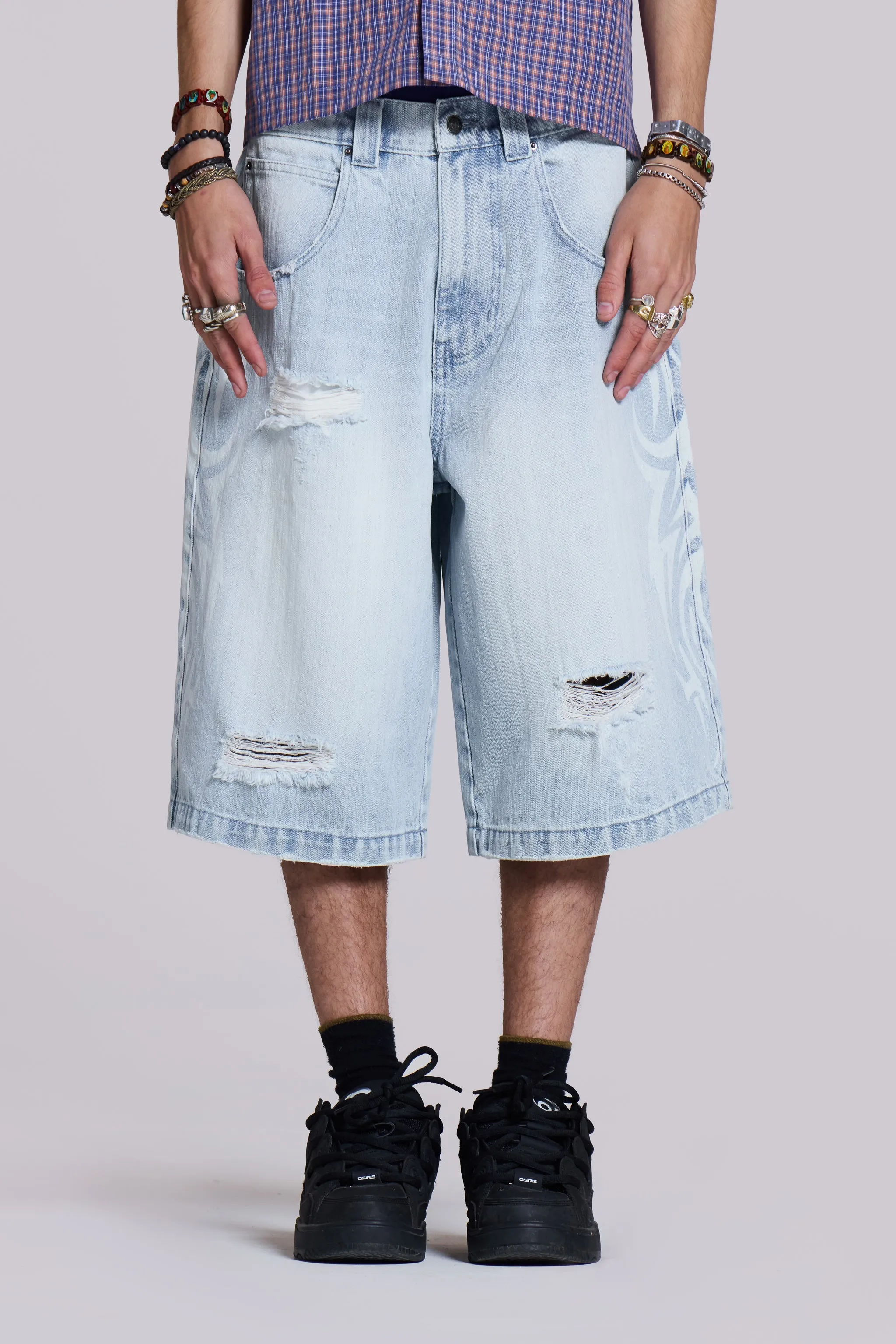 Bleach Blade Colossus Jorts sold by Jaded London product image thumbnail 3