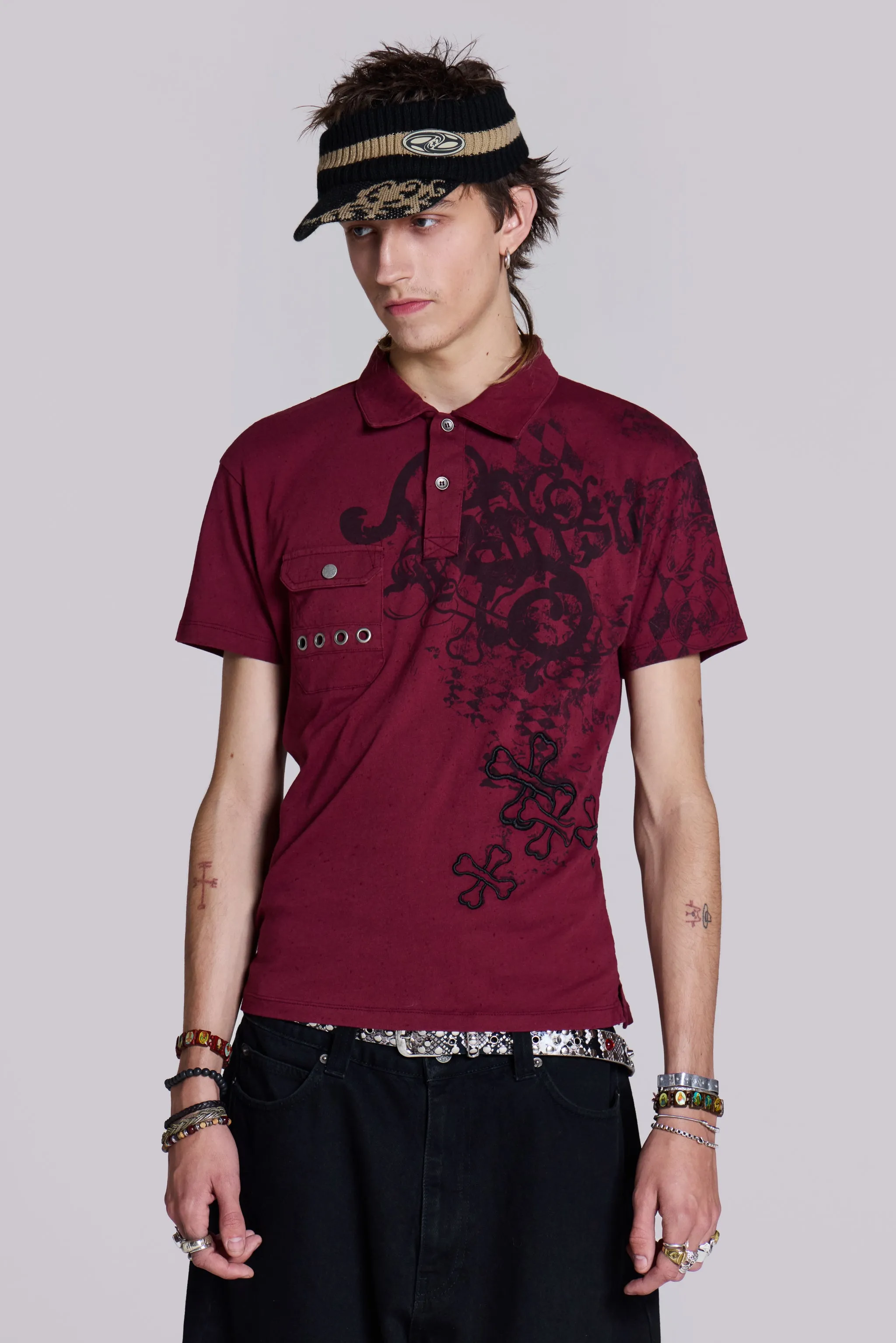 Bones Polo Shirt sold by Jaded London product image thumbnail 4