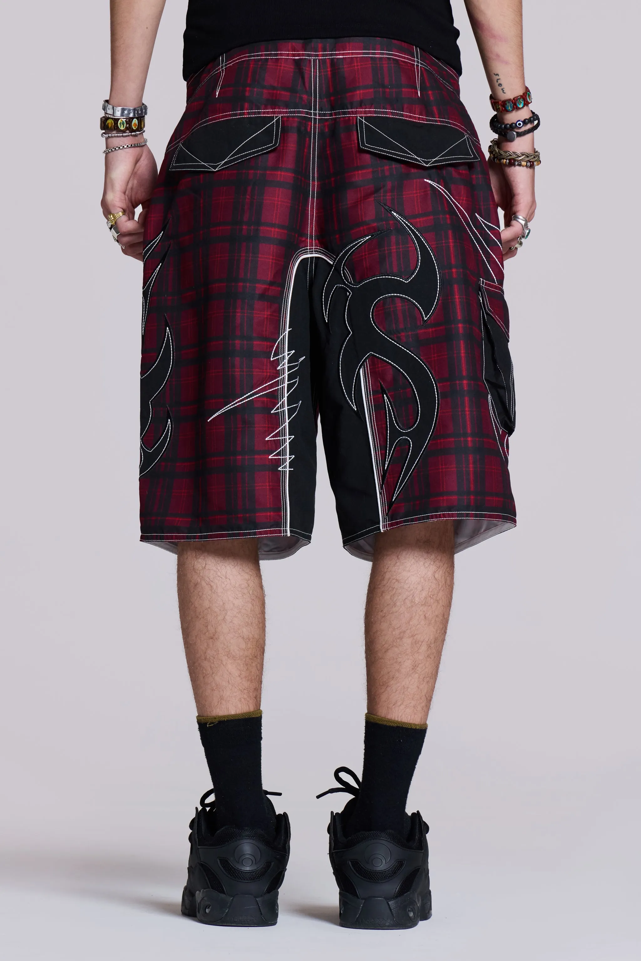 Tribal Check Board Shorts sold by Jaded London product image thumbnail 4