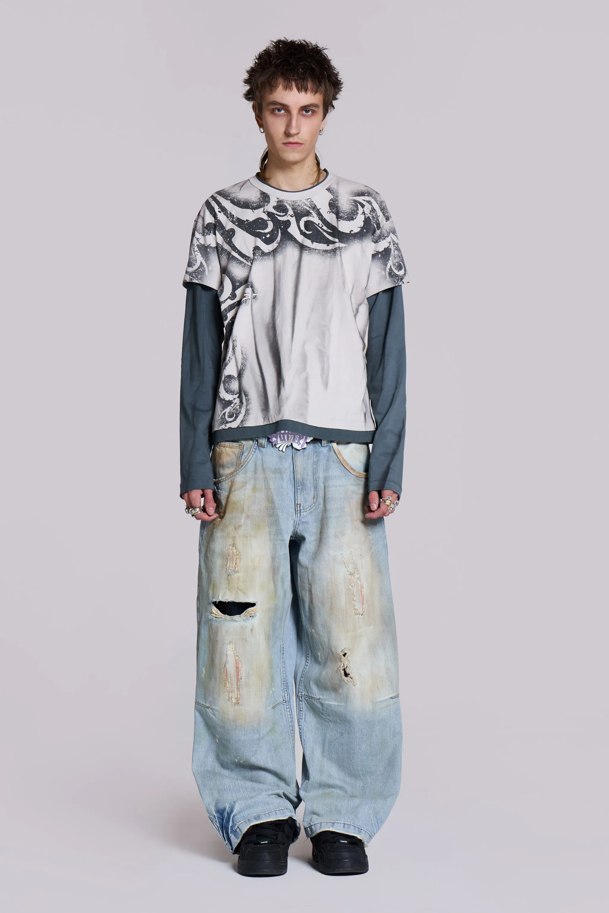 Waves Double Layer Long-sleeve Top sold by Jaded London product image thumbnail 3