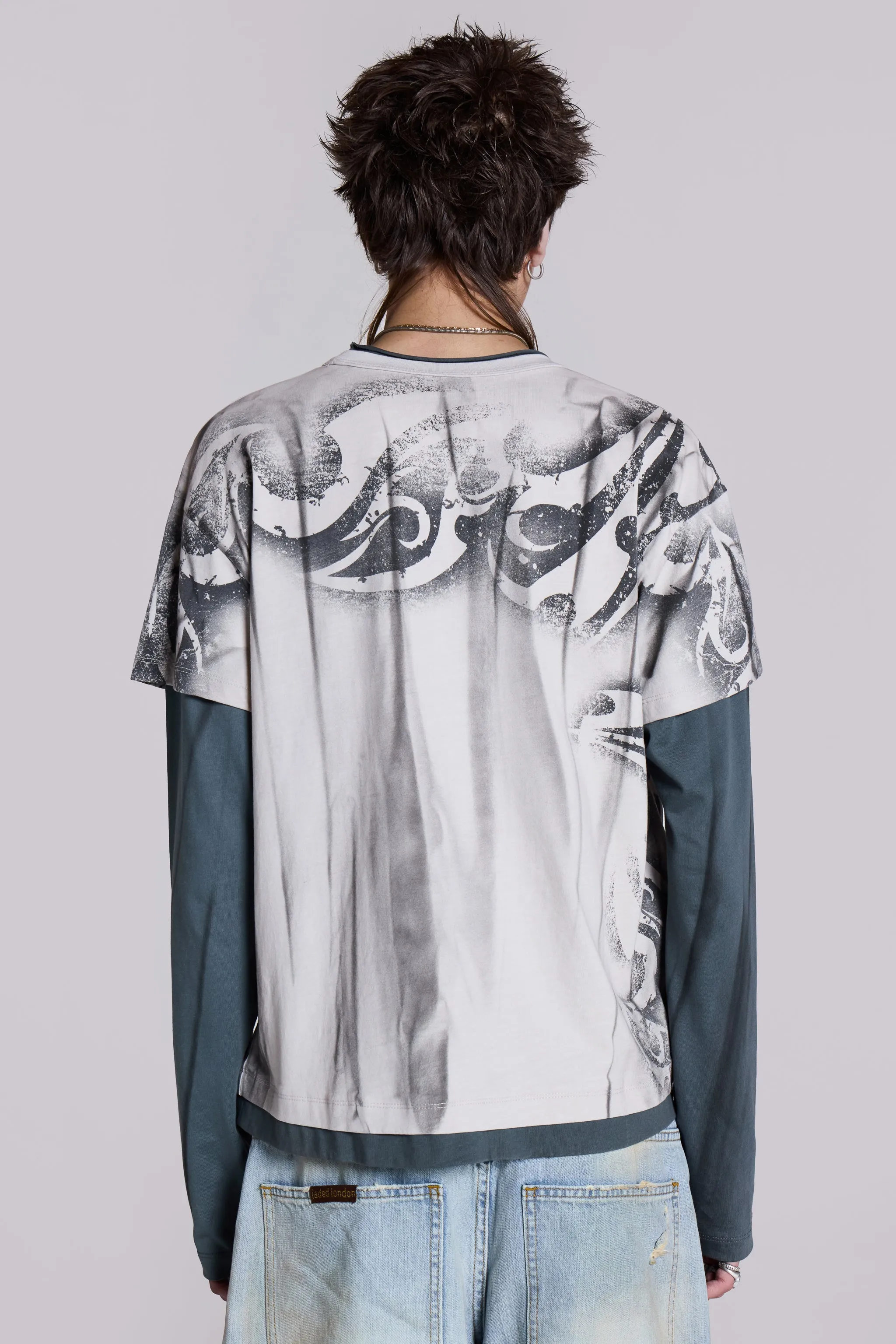 Waves Double Layer Long-sleeve Top sold by Jaded London product image thumbnail 4
