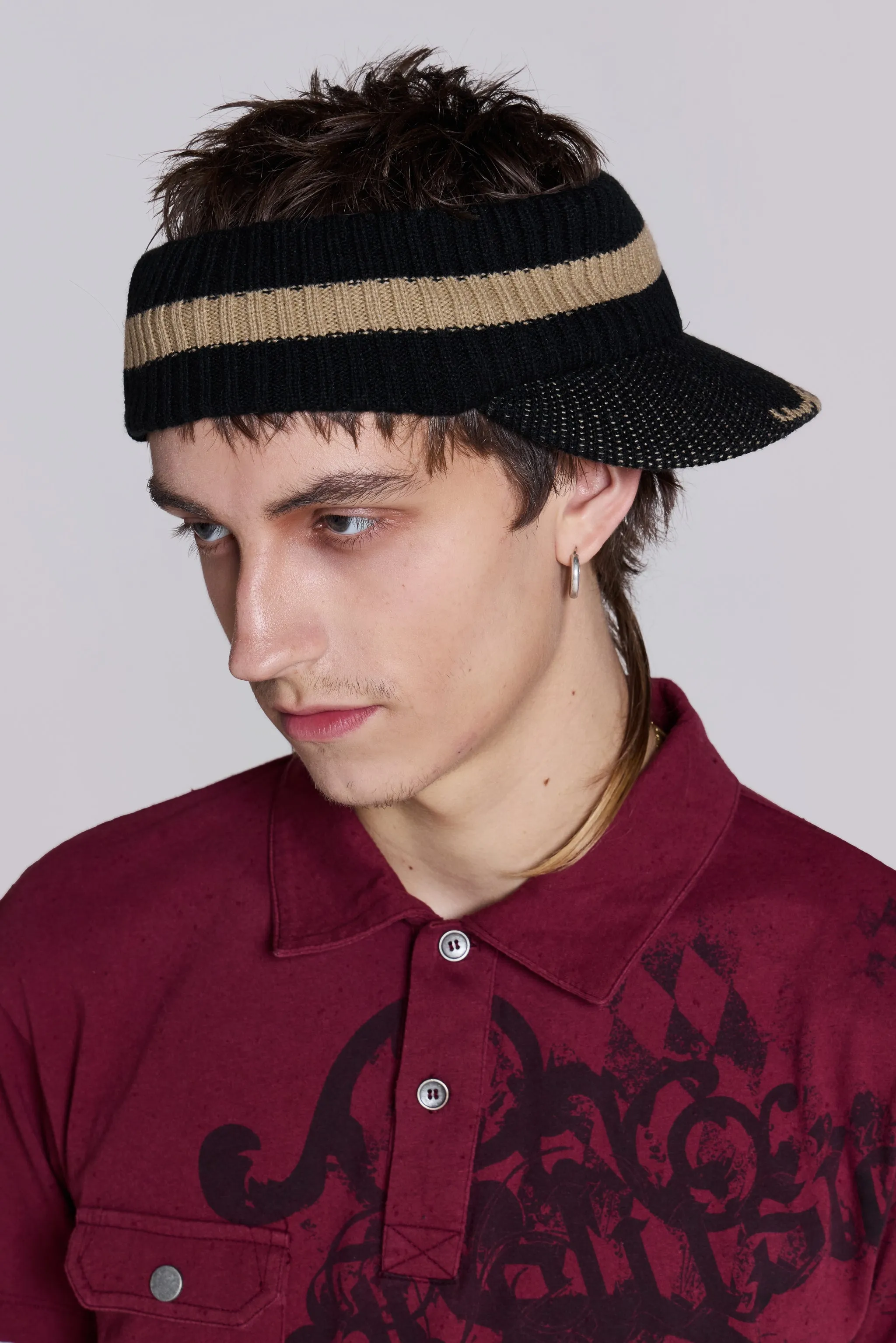 Oskar Knitted Visor sold by Jaded London