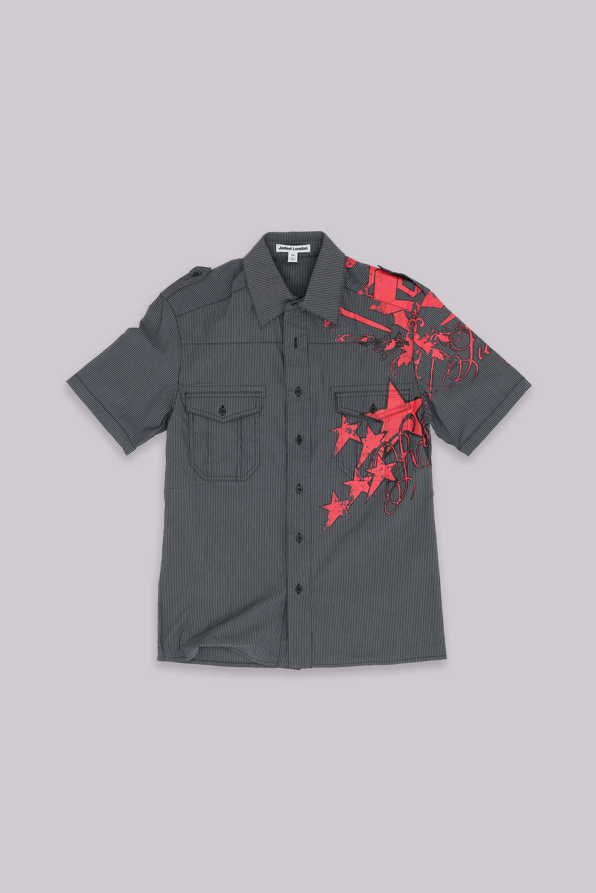 Script Pinstripe Shirt sold by Jaded London product image thumbnail 2