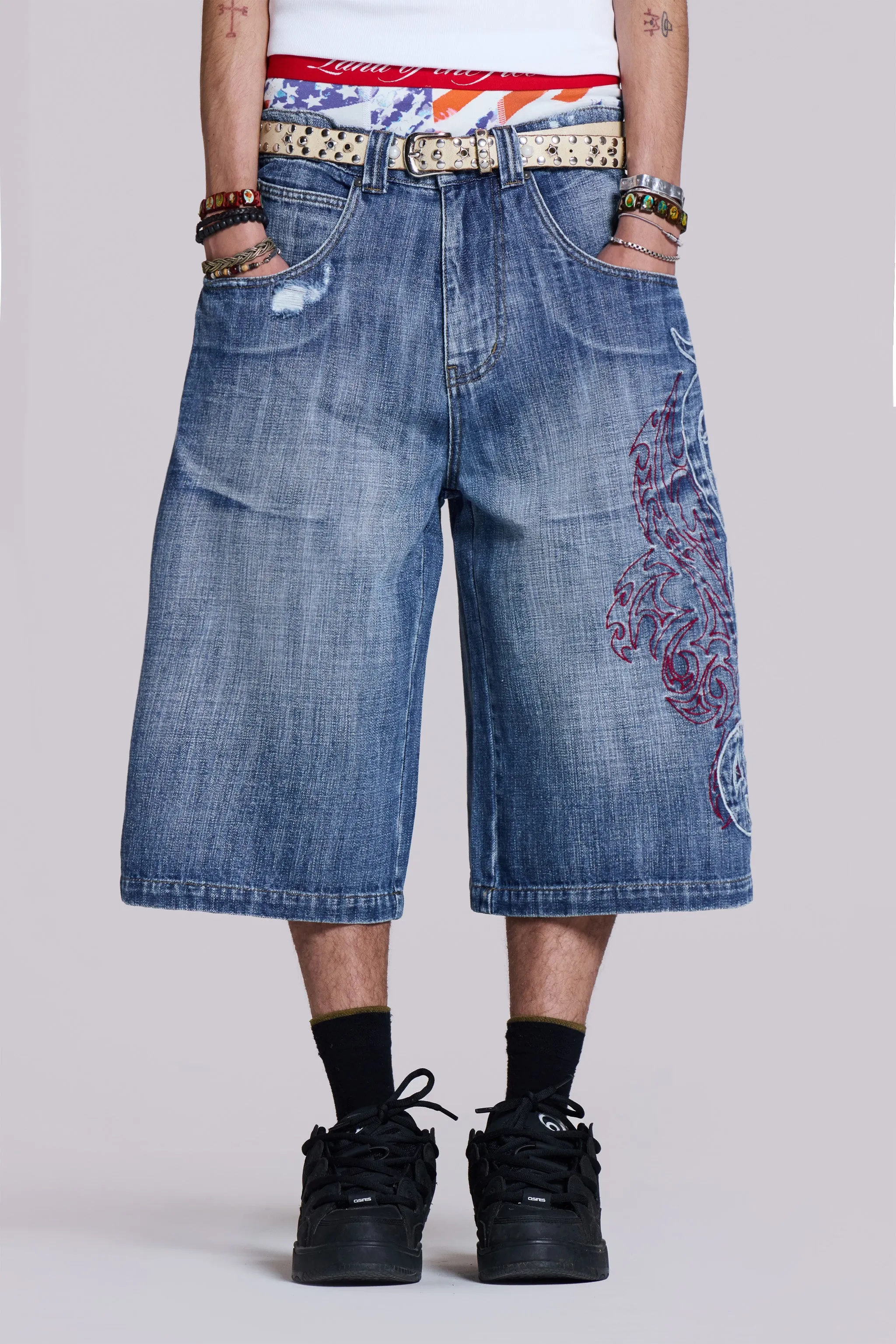 Layered Tribal XL Colossus Jorts sold by Jaded London product image thumbnail 5
