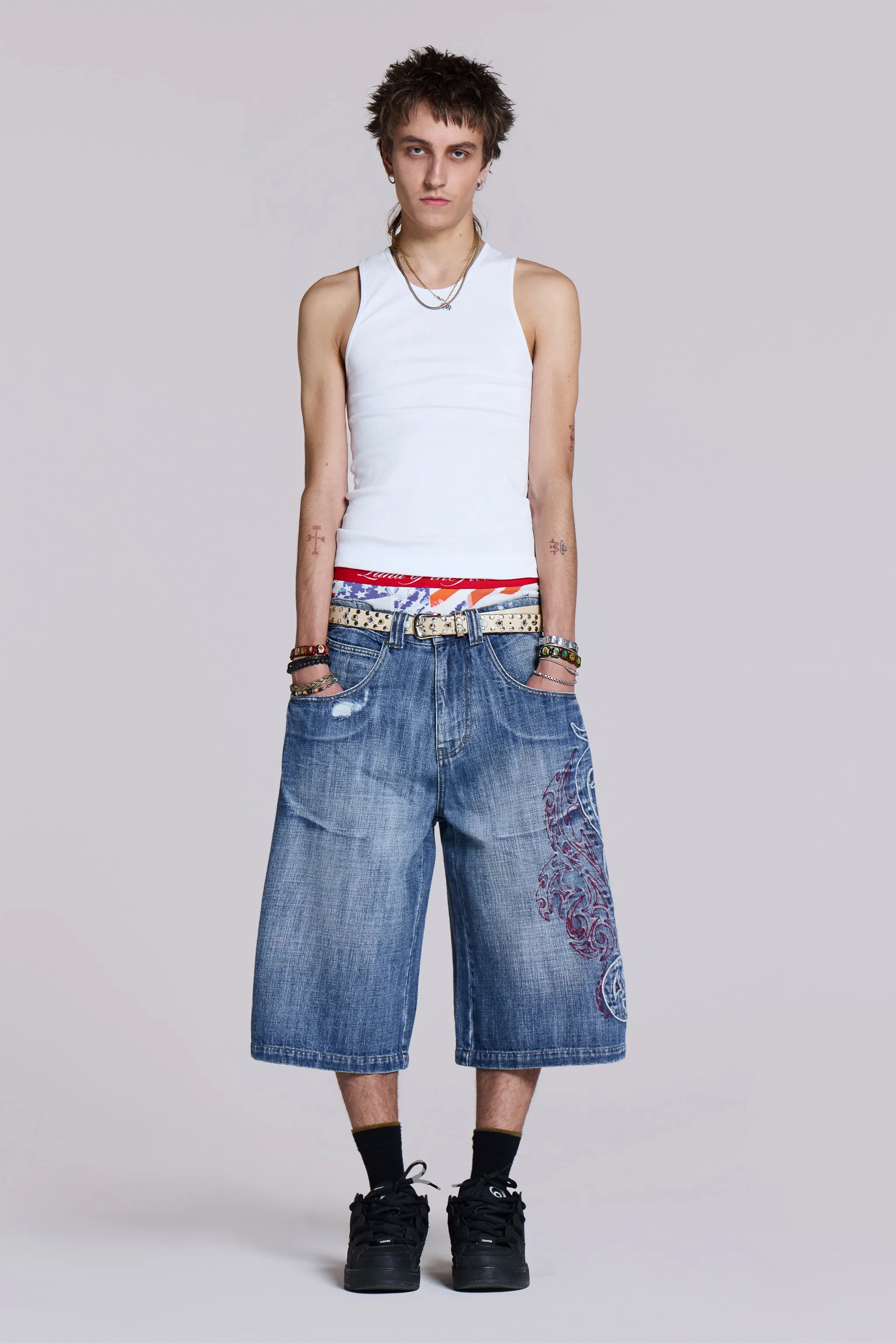 Layered Tribal XL Colossus Jorts sold by Jaded London product image thumbnail 3