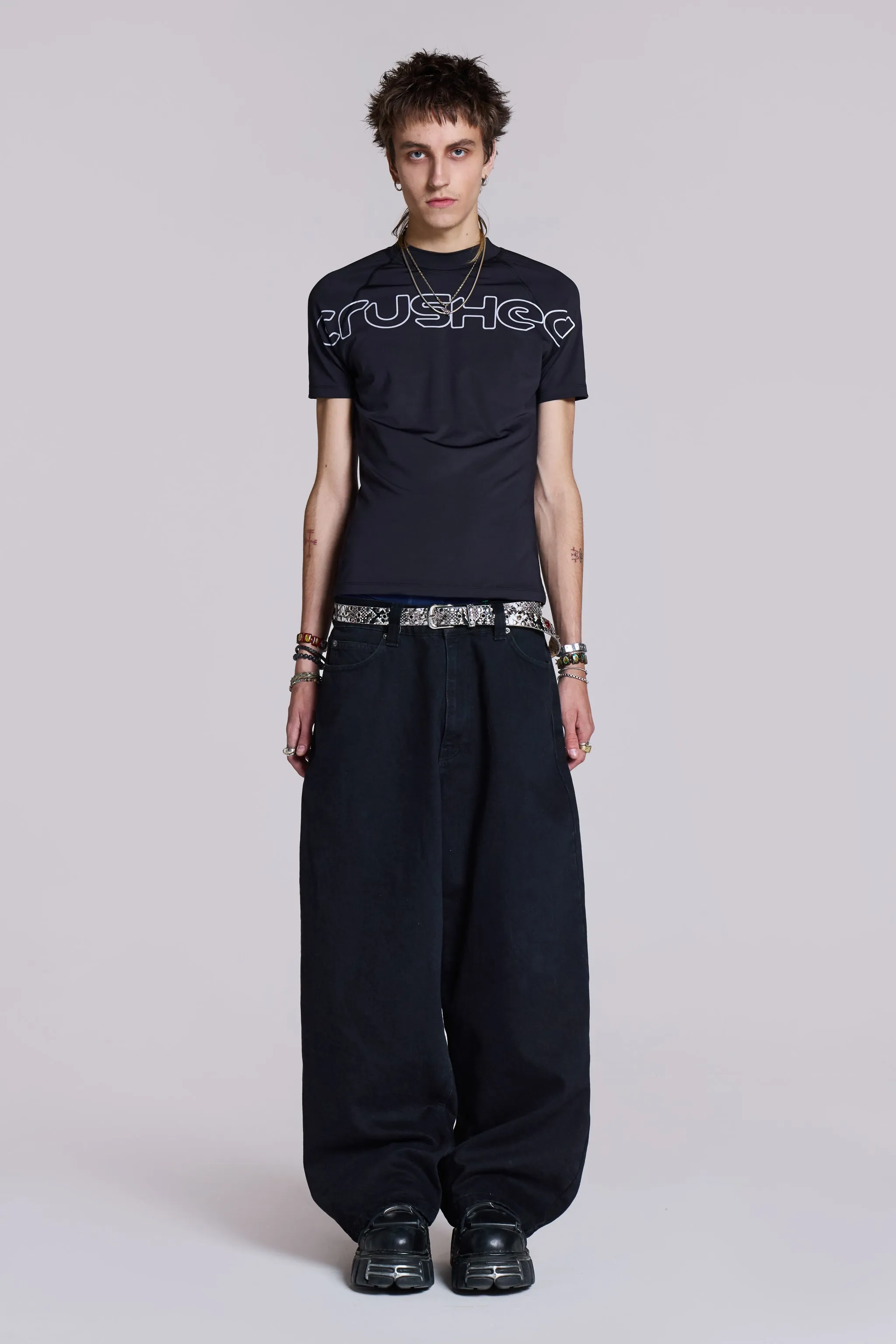 Crushed Short Sleeve T-Shirt sold by Jaded London product image thumbnail 3