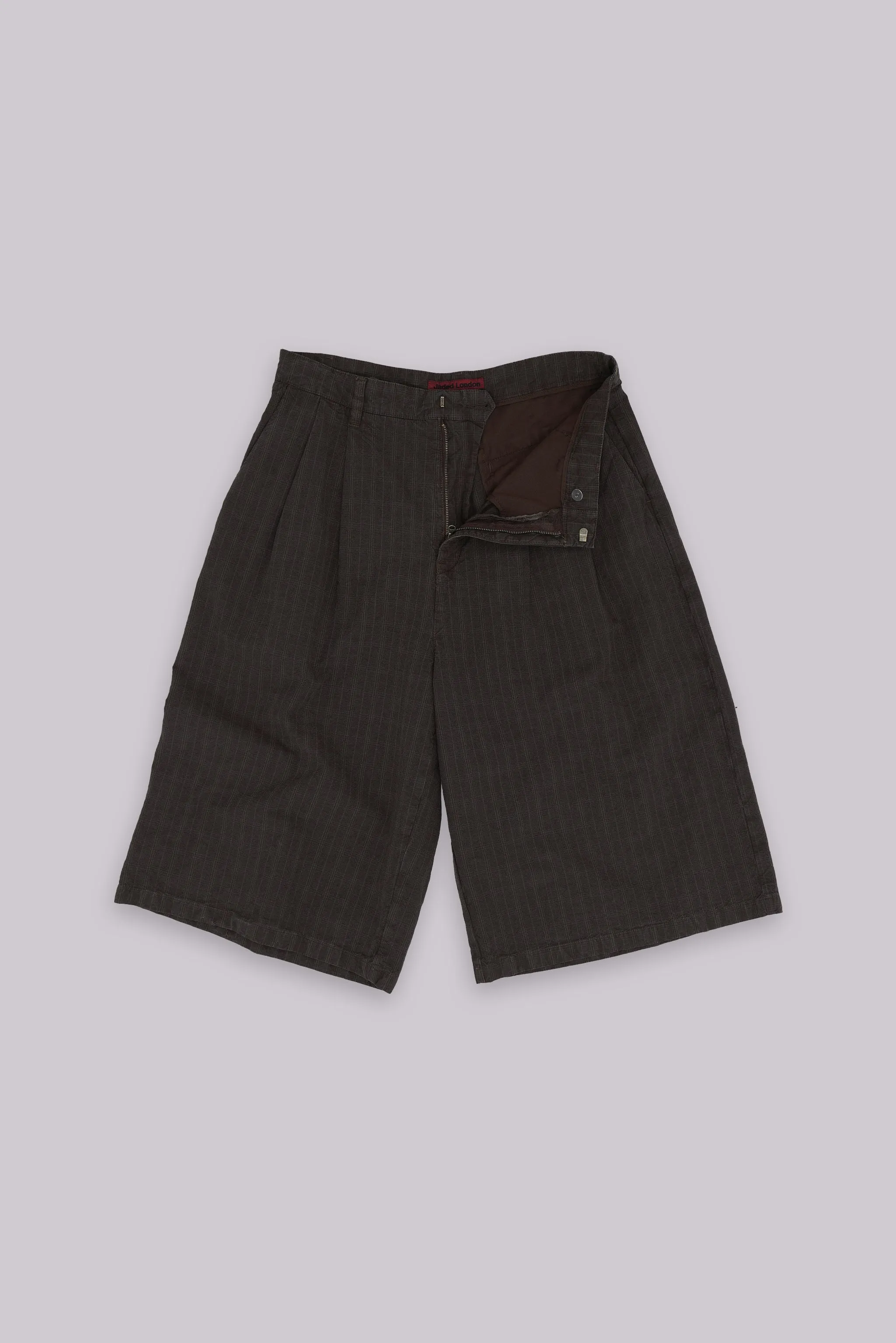 Brown Check Jumbo Jorts sold by Jaded London product image thumbnail 2