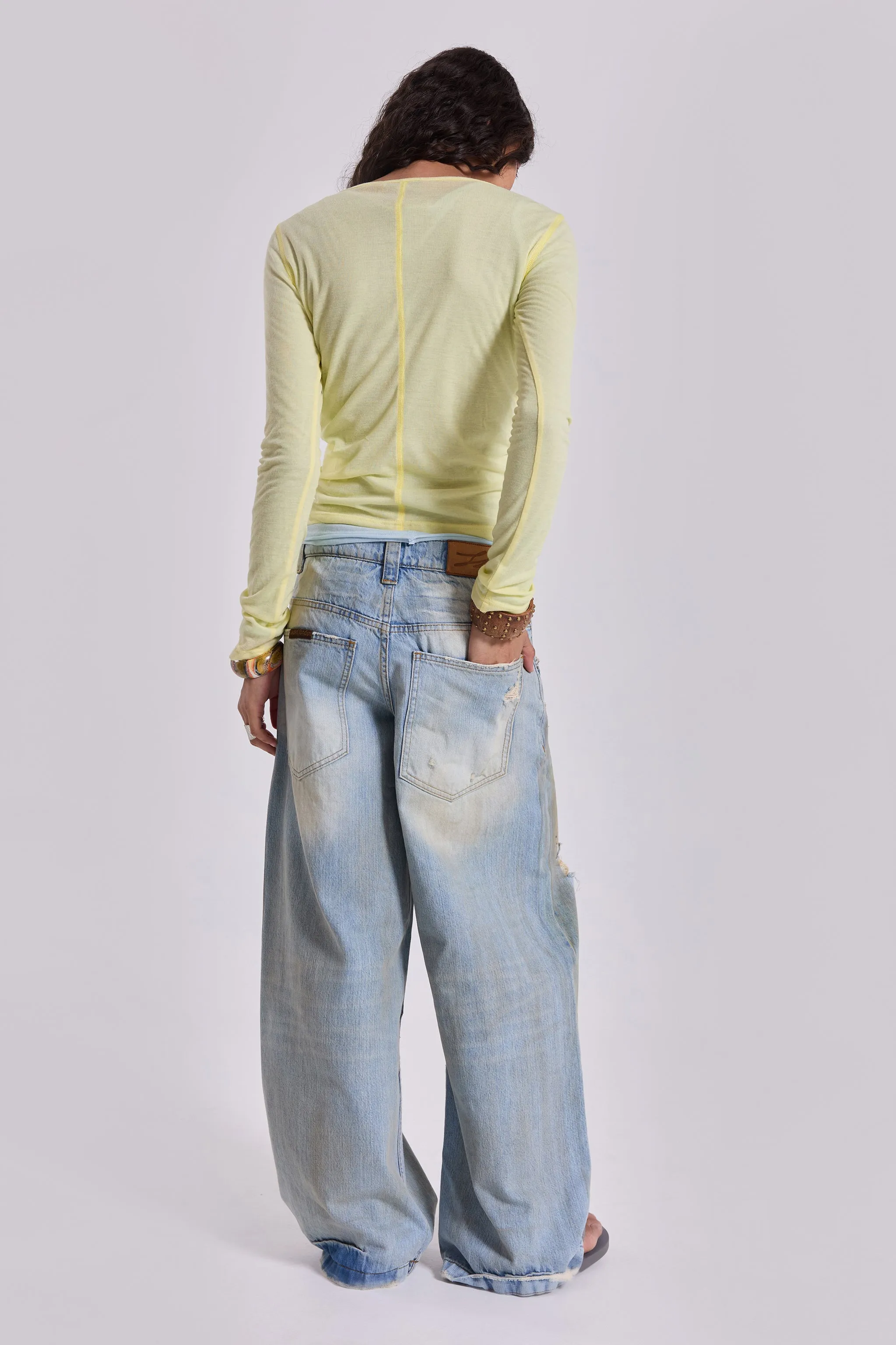 Reef Dirty-Wash Colossus Jeans sold by Jaded London product image thumbnail 3