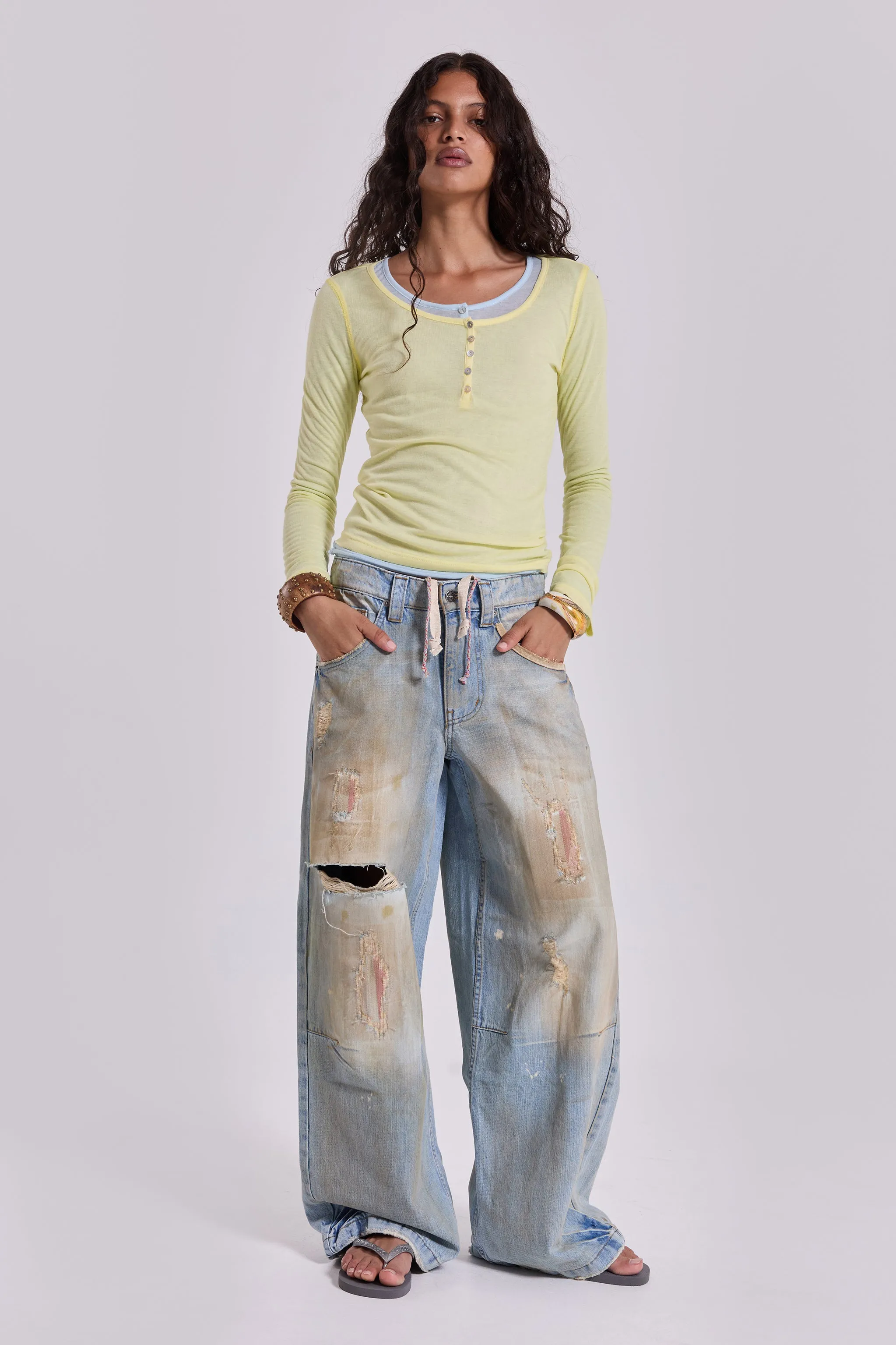 Reef Dirty-Wash Colossus Jeans sold by Jaded London