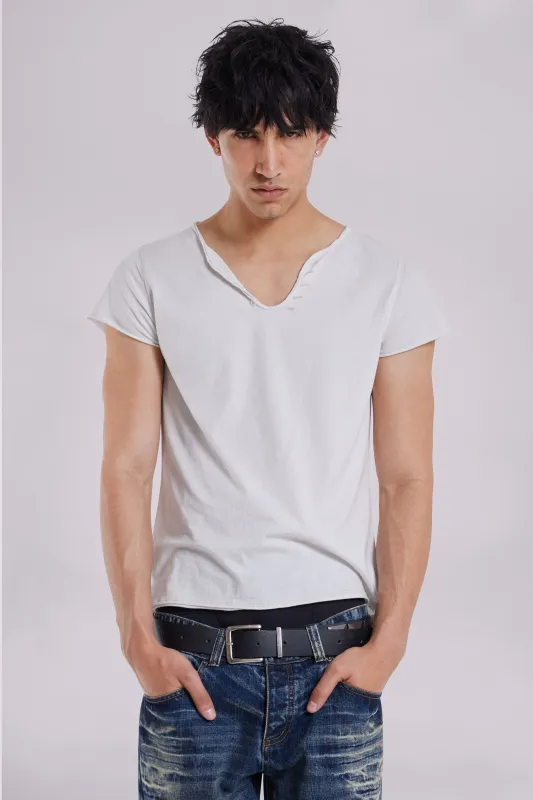 Kerri Henley T-Shirt in White sold by Jaded London