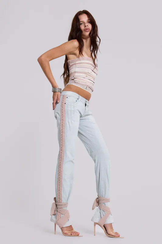 Dark Brown PU Cooper Bootcut Jeans | Parallel