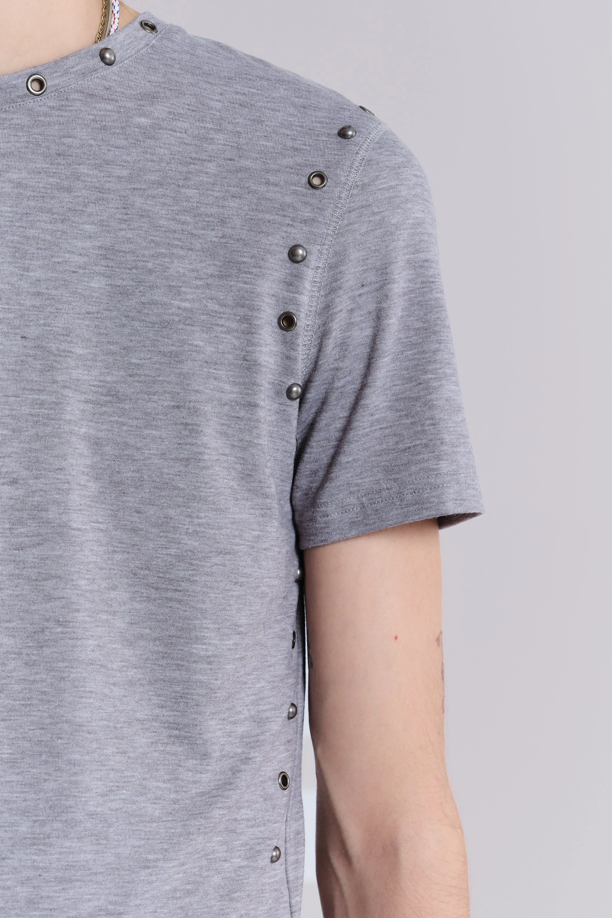 Studded Grey Mist T-Shirt sold by Jaded London product image thumbnail 3