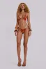 Melona Embellished Bikini Top in Tangerine sold by Jaded London