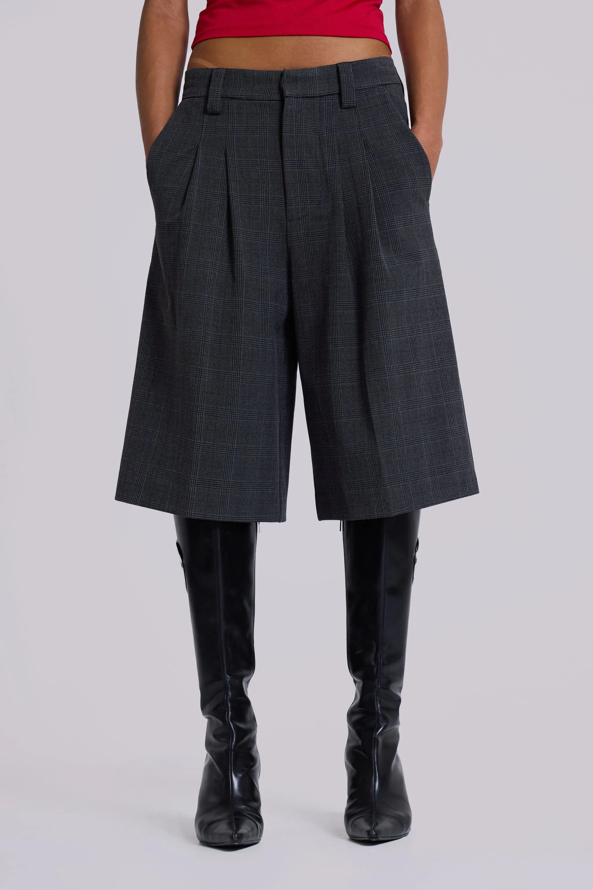 Dark Check Goliath Shorts sold by Jaded London product image thumbnail 2