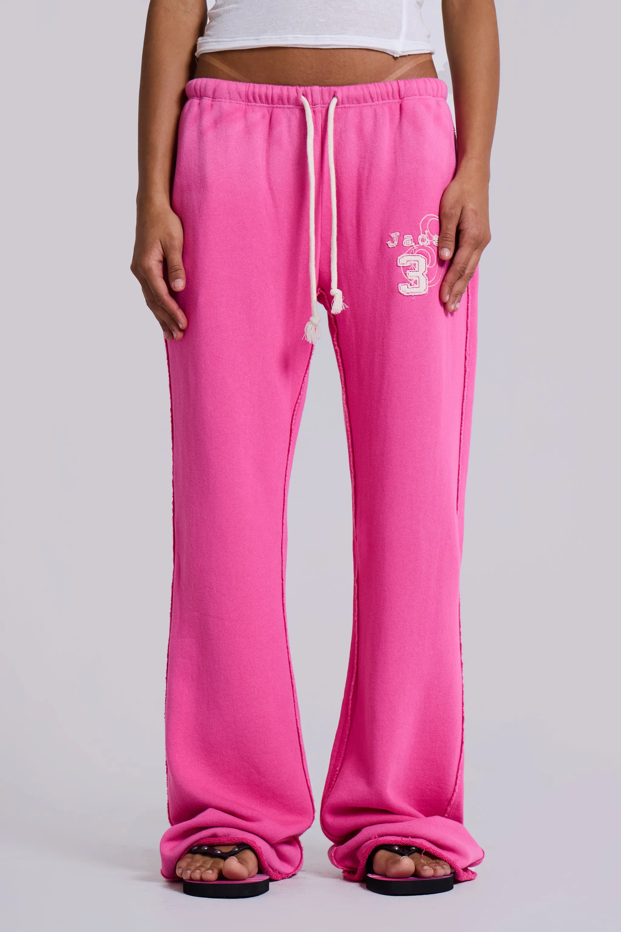 Cleo Slouchy Bootcut Jogger in Pink sold by Jaded London product image thumbnail 2