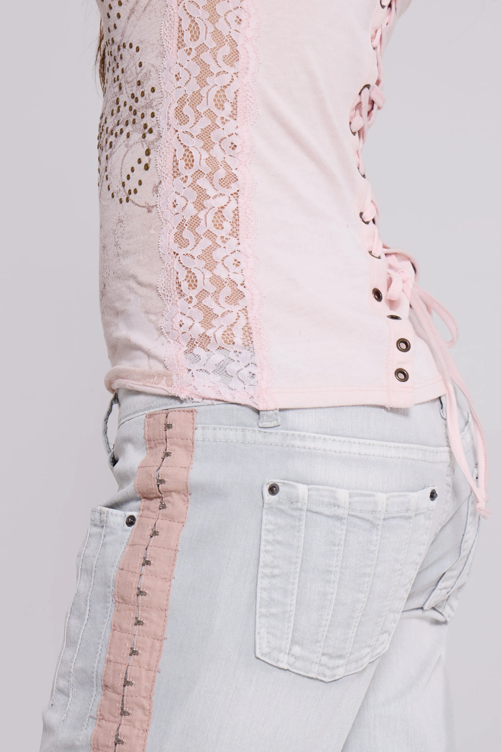 Ramona Burnout Vest Top in Pink sold by Jaded London product image thumbnail 3