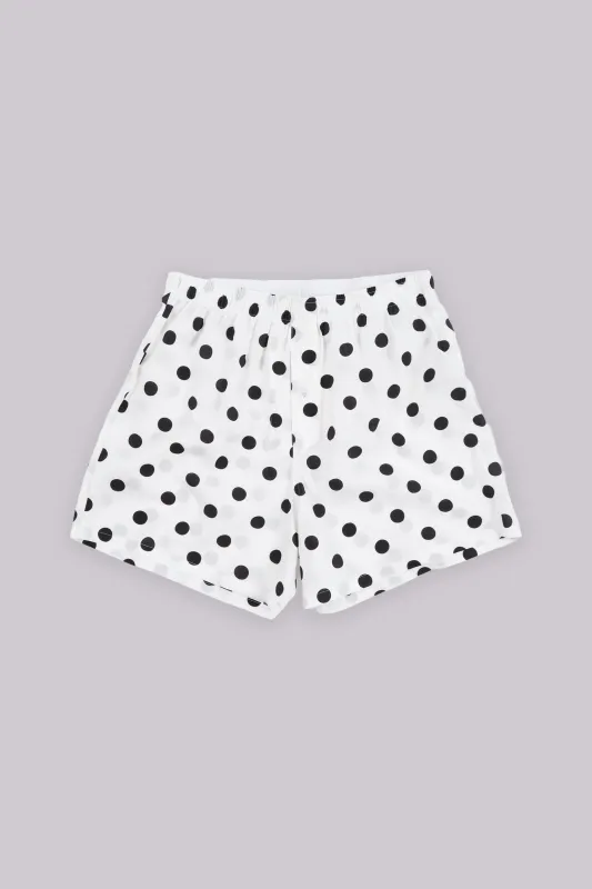 White Polka Boxers sold by Jaded London