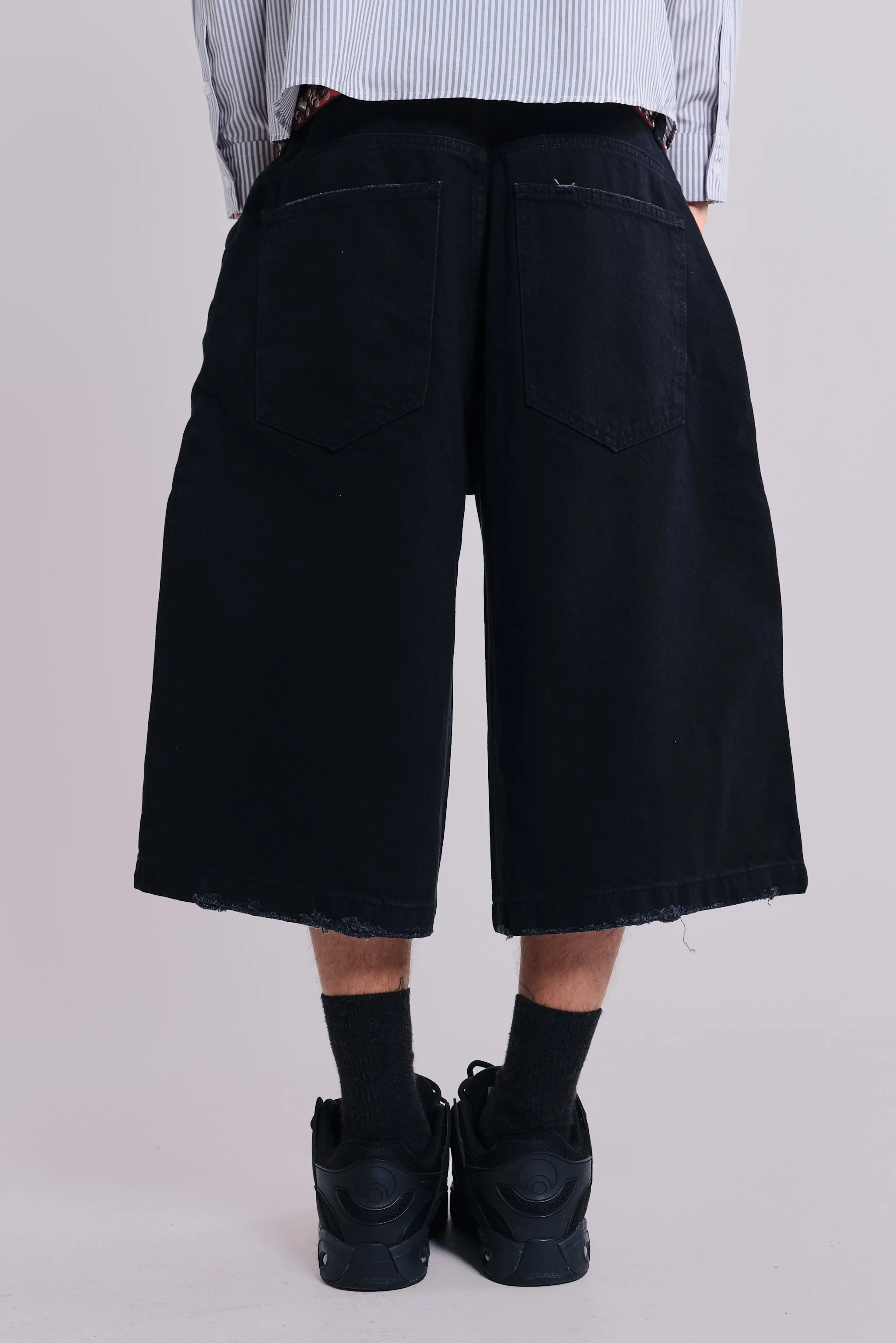 Sand Black Colossus Jorts sold by Jaded London product image thumbnail 4