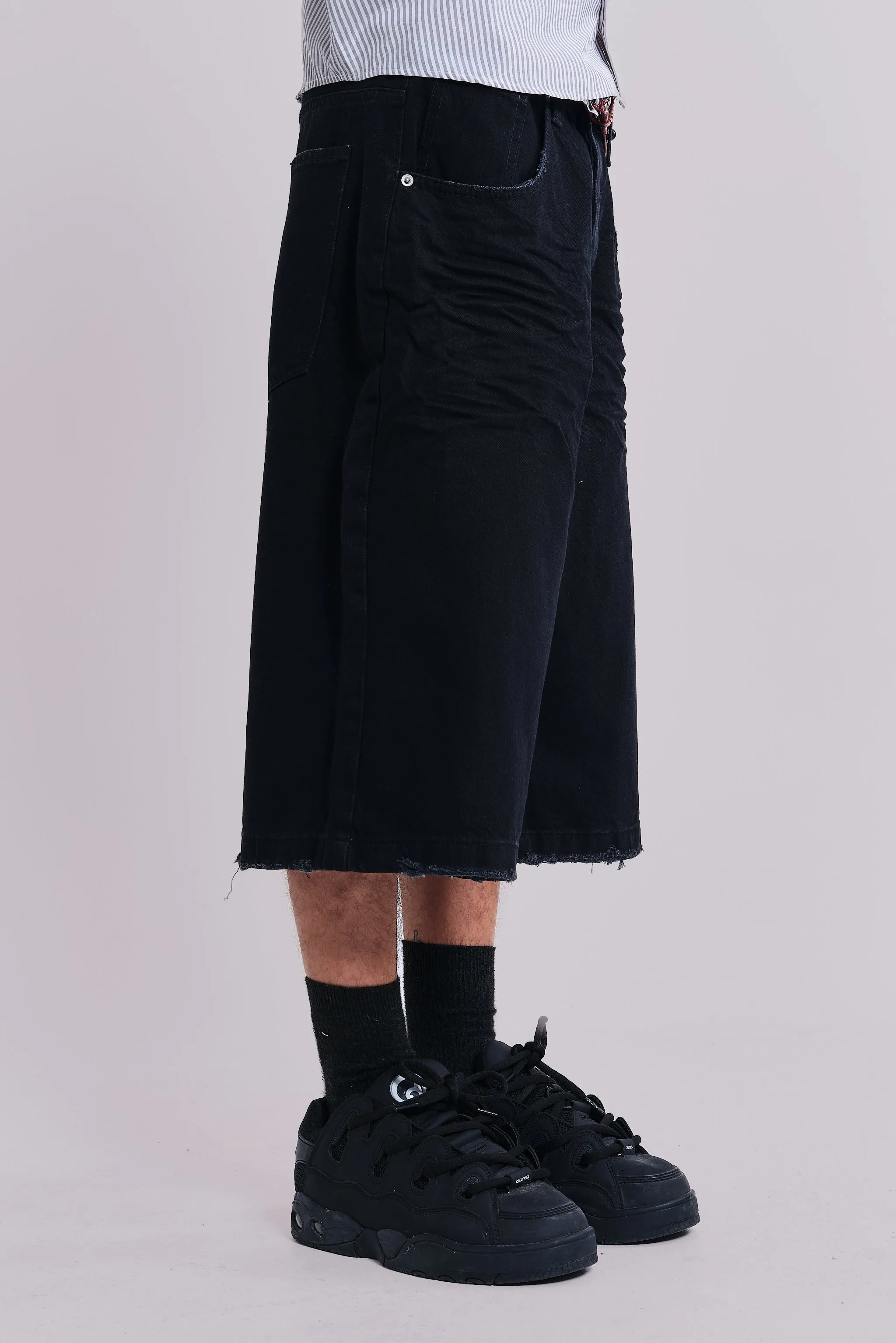 Sand Black Colossus Jorts sold by Jaded London product image thumbnail 3