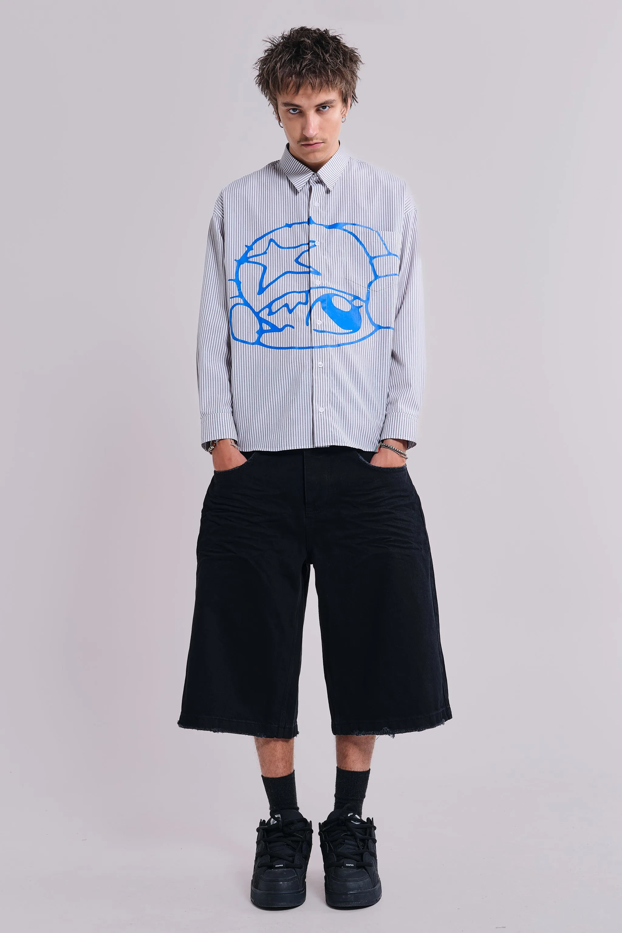 Sand Black Colossus Jorts sold by Jaded London product image thumbnail 5