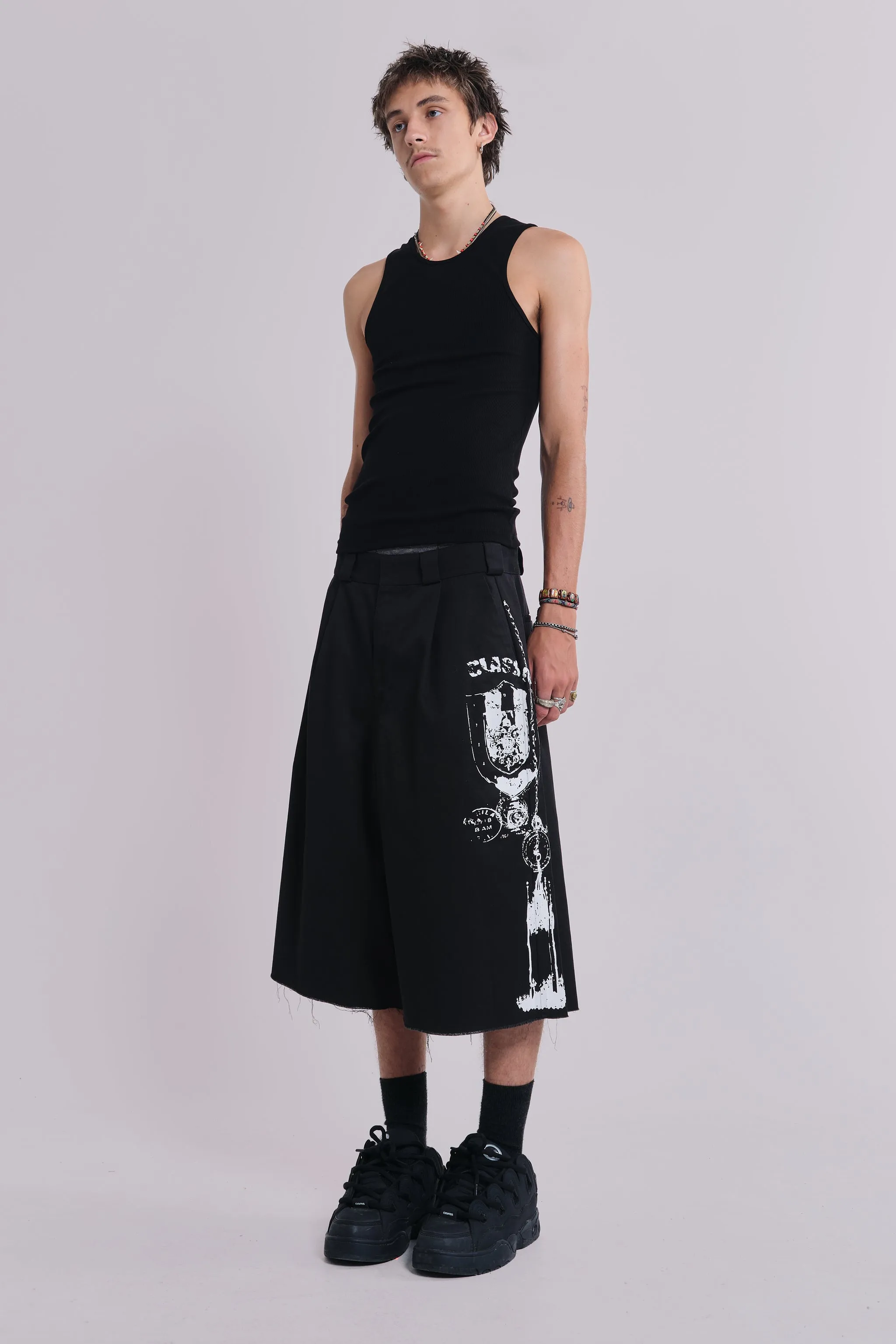 Black Printed XL Goliath Shorts sold by Jaded London product image thumbnail 5