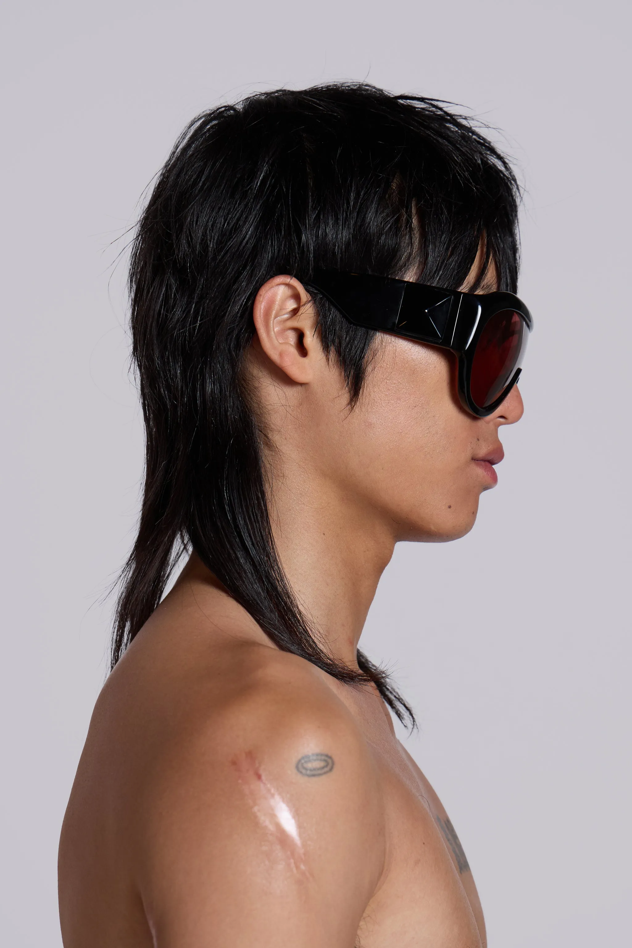Noctra XL Stud Sunglasses in Damson sold by Jaded London product image thumbnail 4
