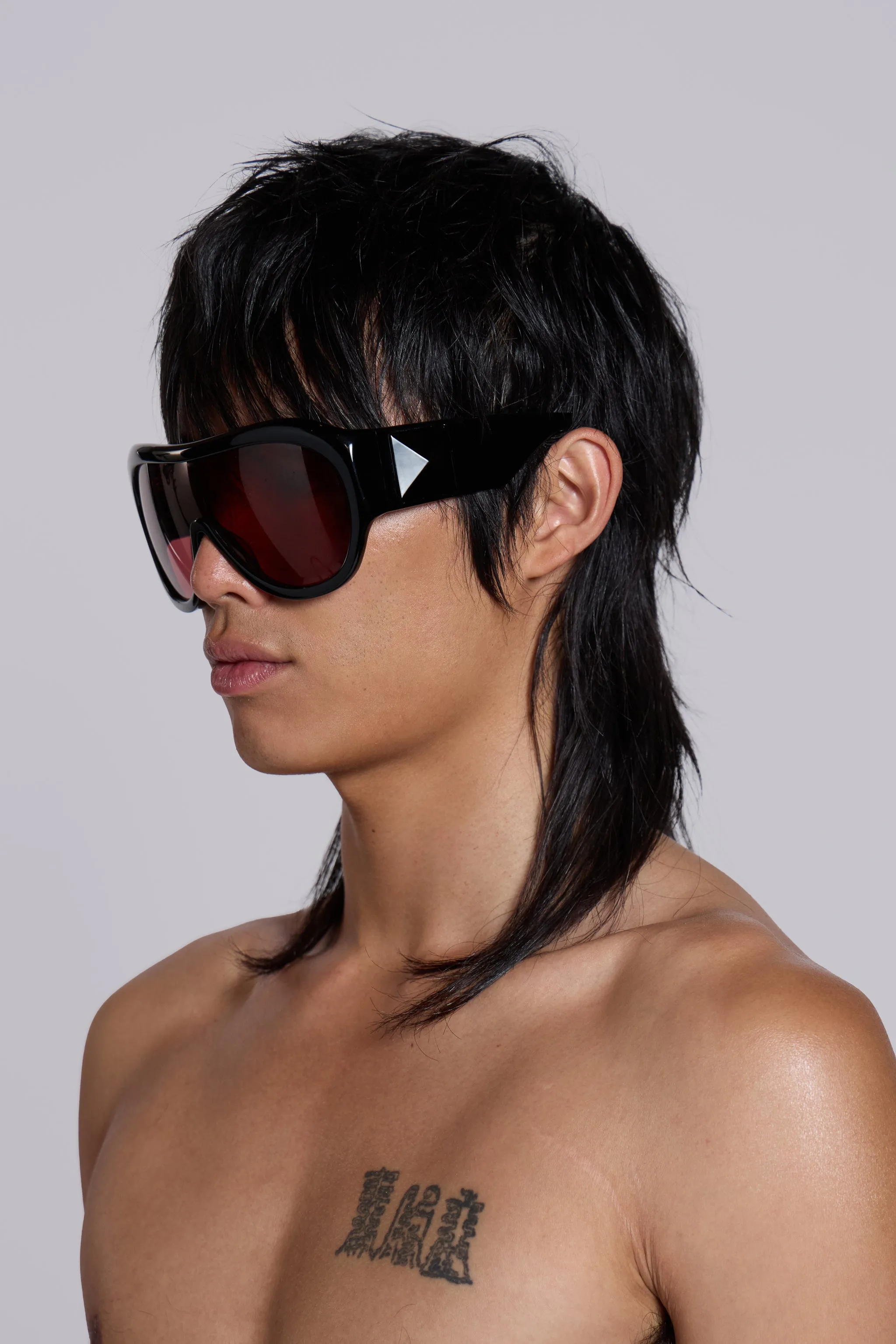 Noctra XL Stud Sunglasses in Damson sold by Jaded London product image thumbnail 5