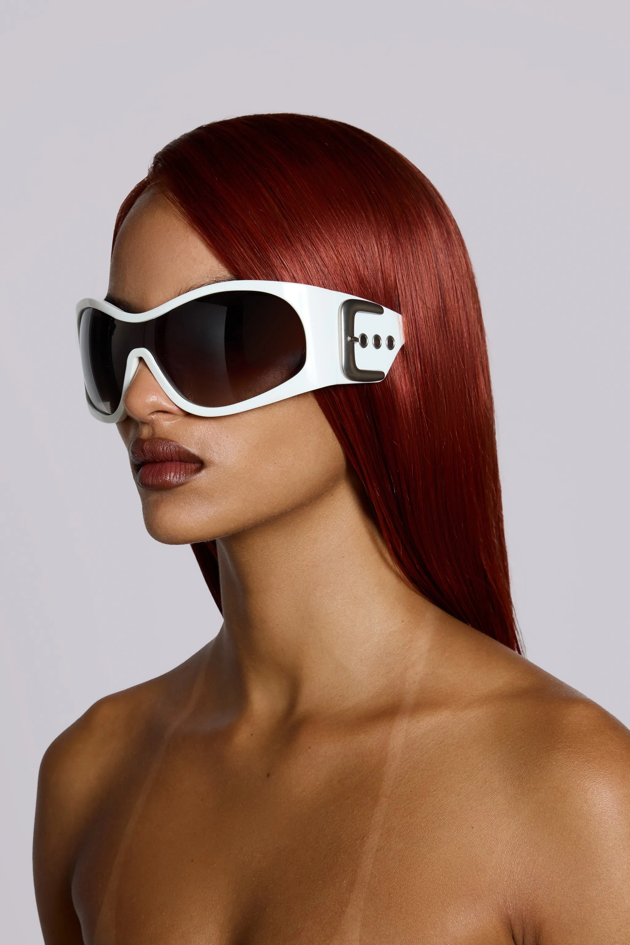 Alva Sunglasses in White sold by Jaded London product image thumbnail 4
