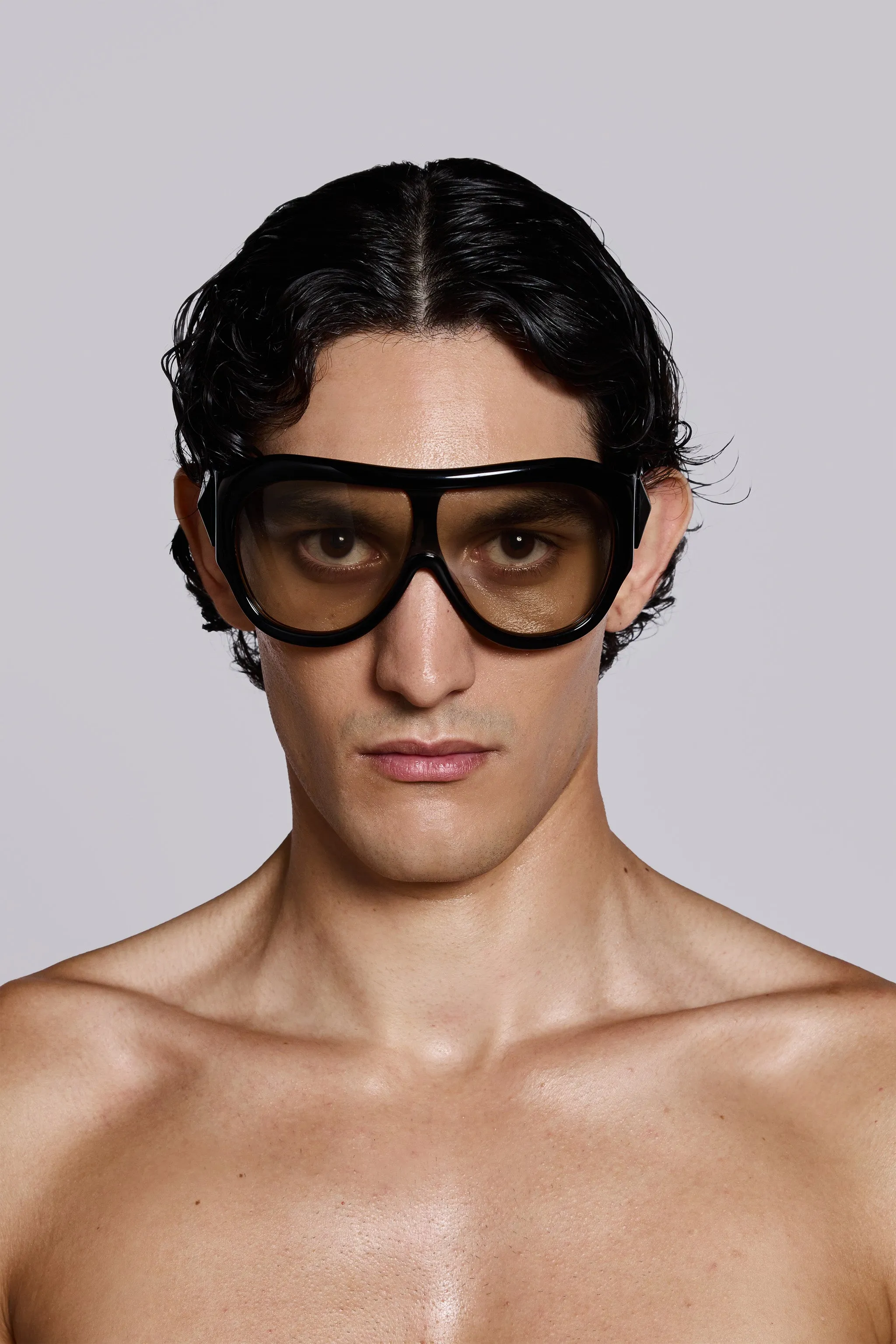 Noctra XL Stud Sunglasses in Amber sold by Jaded London product image thumbnail 3