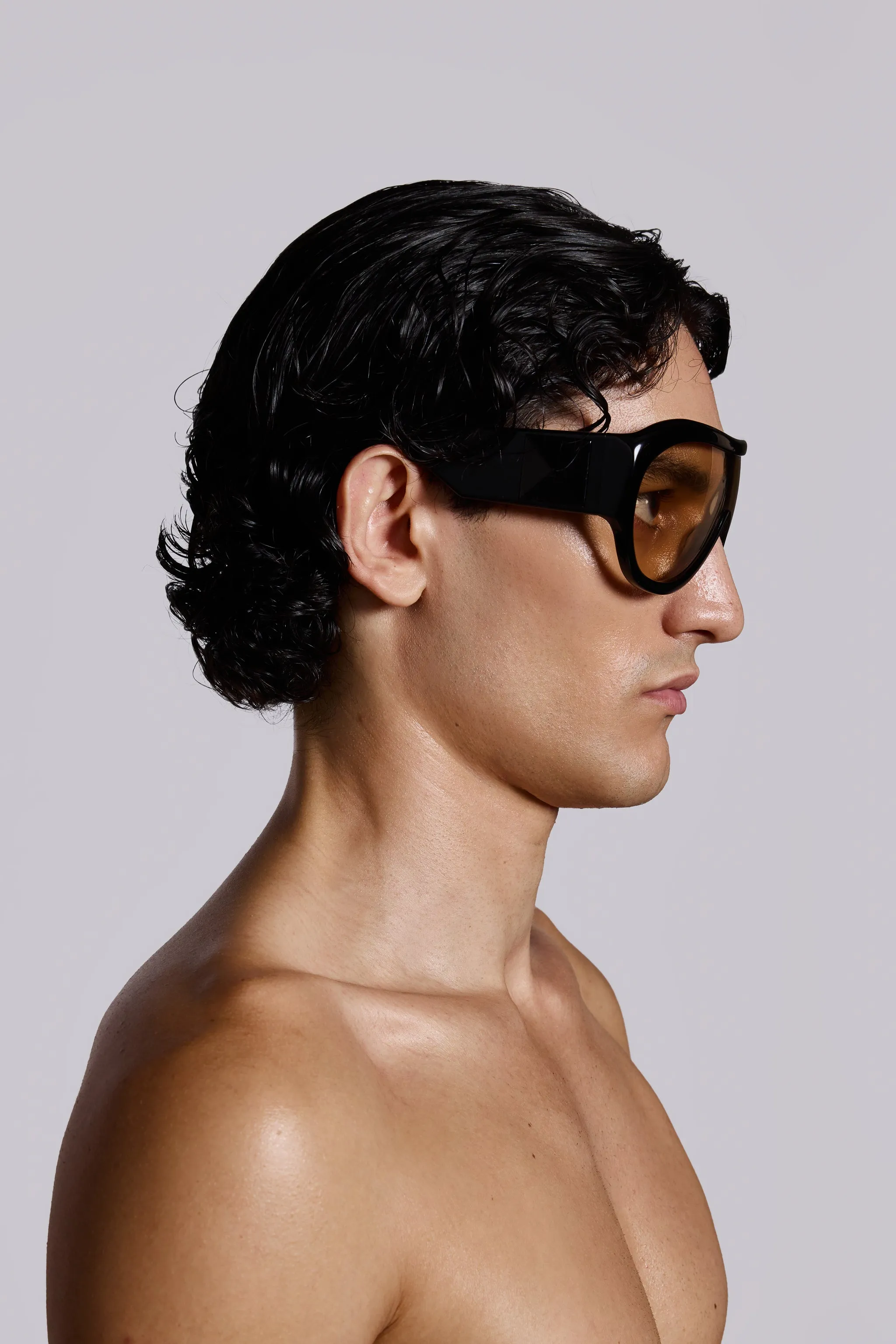 Noctra XL Stud Sunglasses in Amber sold by Jaded London product image thumbnail 5