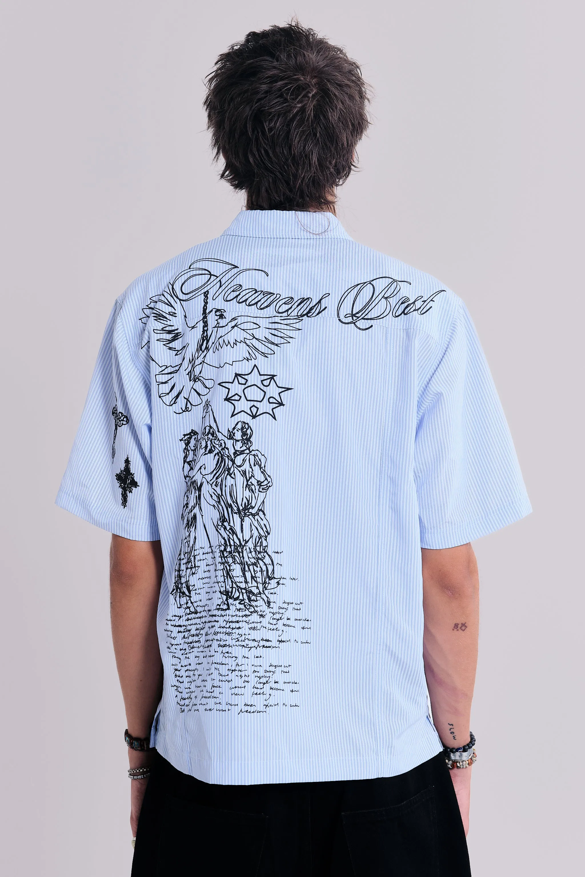 Sketch Pinstripe Shirt sold by Jaded London product image thumbnail 4