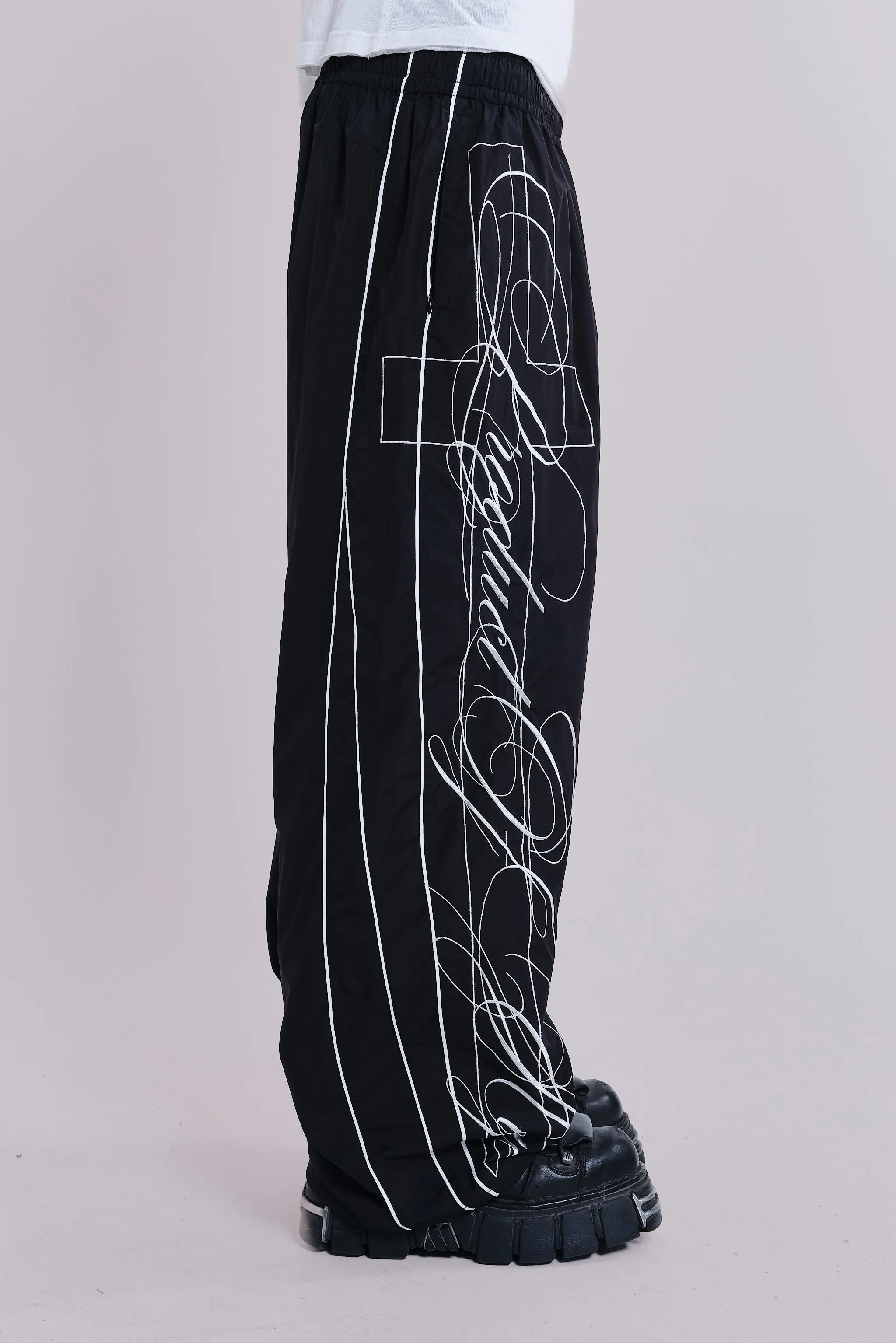 P.O.A. Black Vapor Tracksuit Bottoms sold by Jaded London product image thumbnail 5