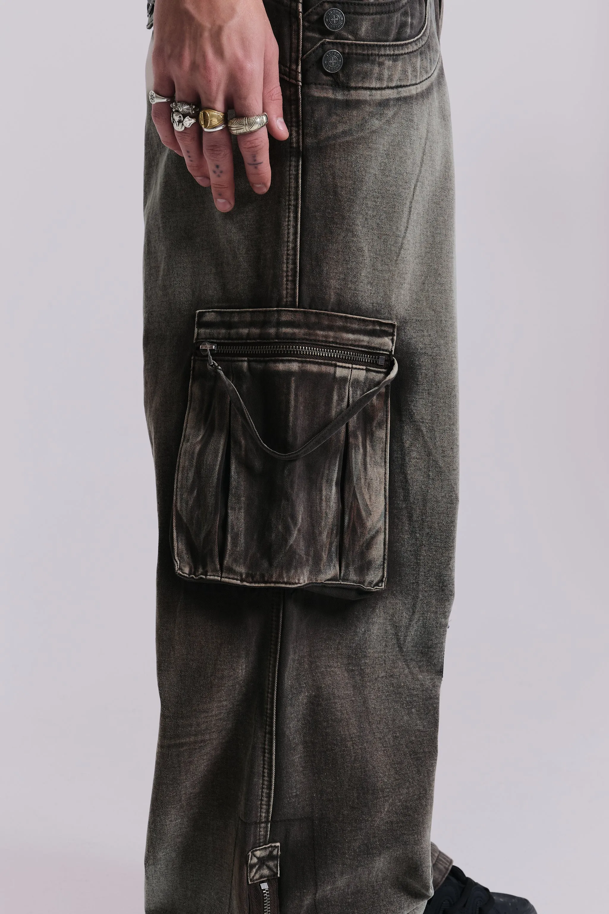 Faded Khaki Trooper Cargo Pants sold by Jaded London product image thumbnail 3