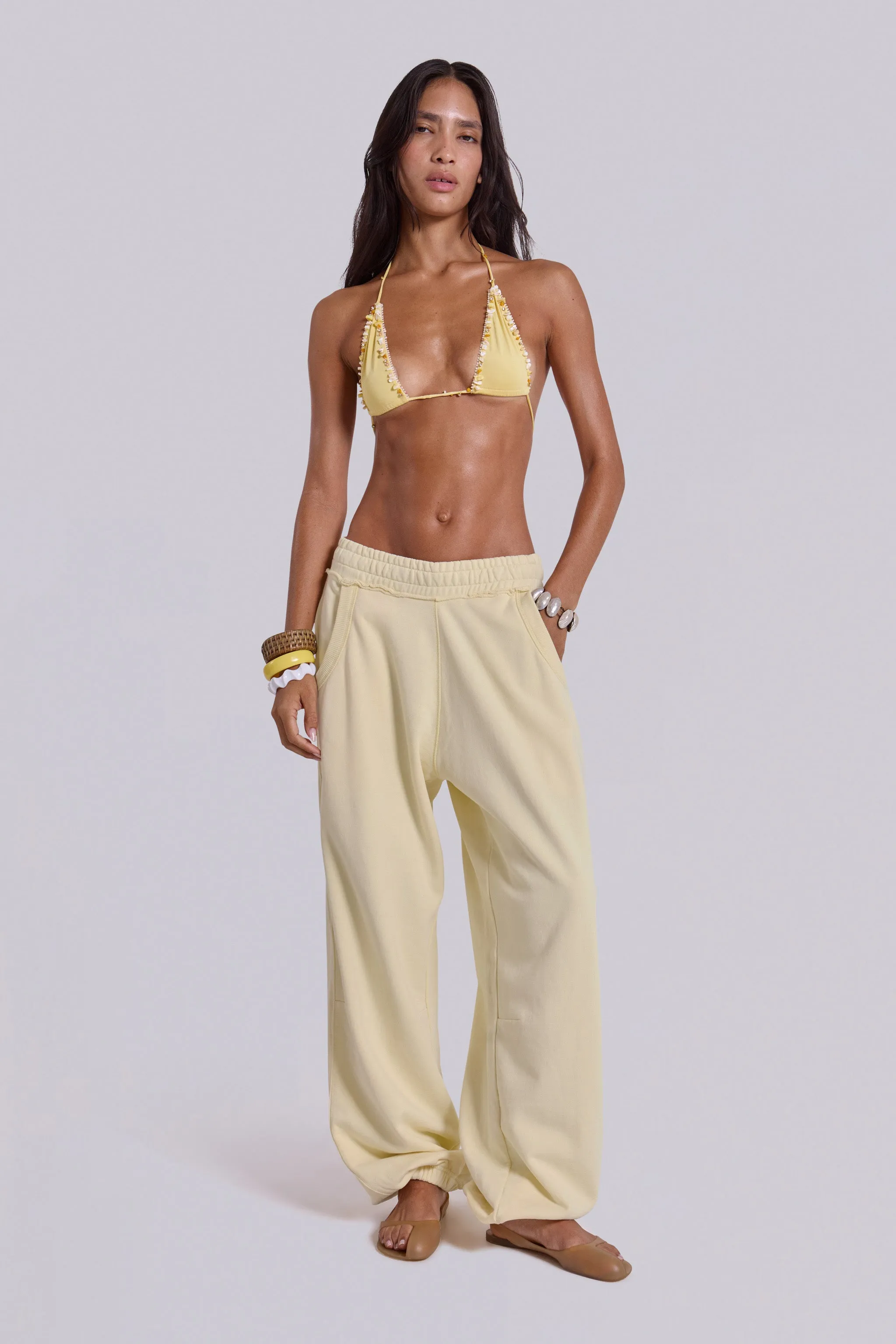 Custard Cuffed Baggy Monster Joggers sold by Jaded London