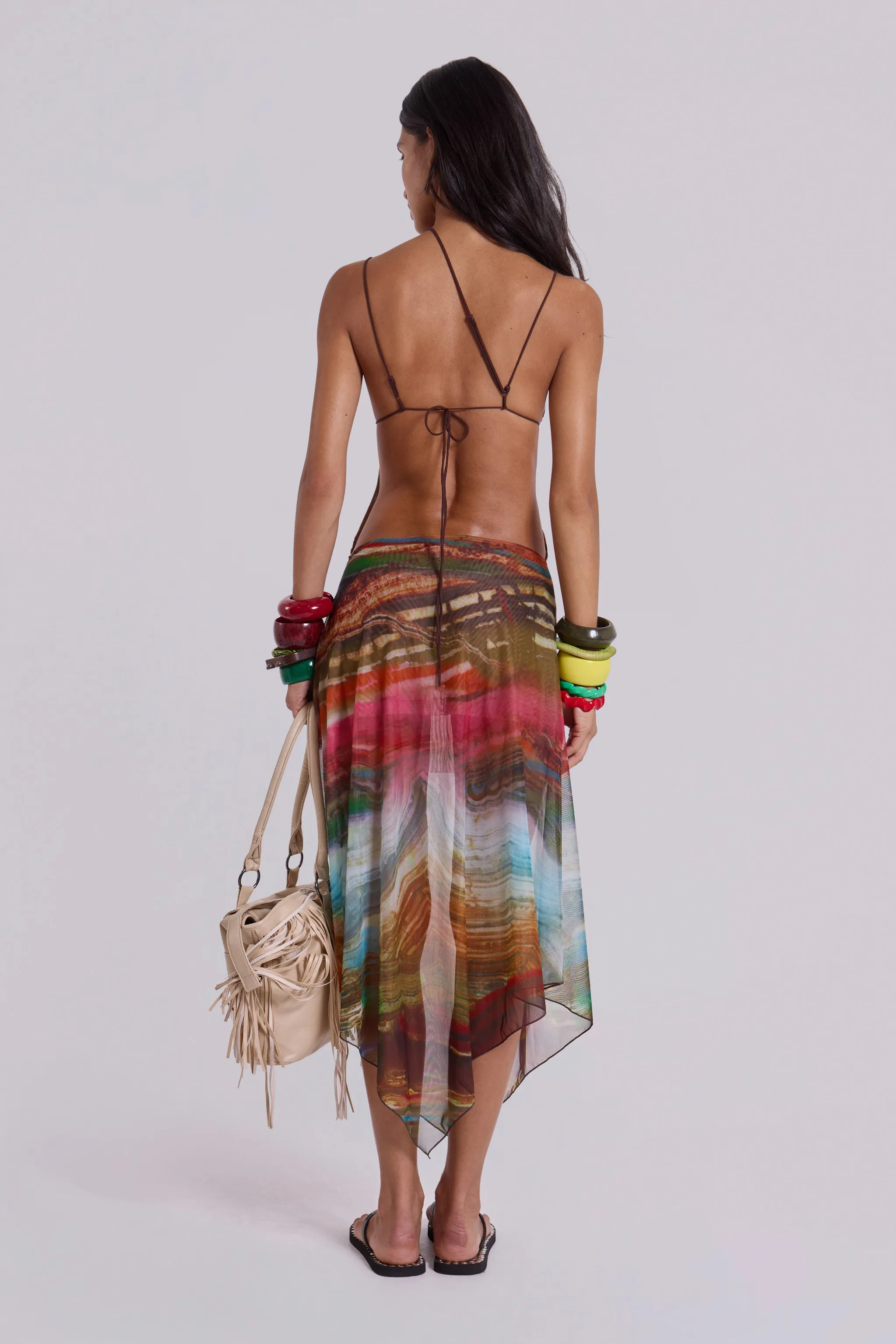 Kaia Midi Dress with Wooden Trims sold by Jaded London product image thumbnail 3