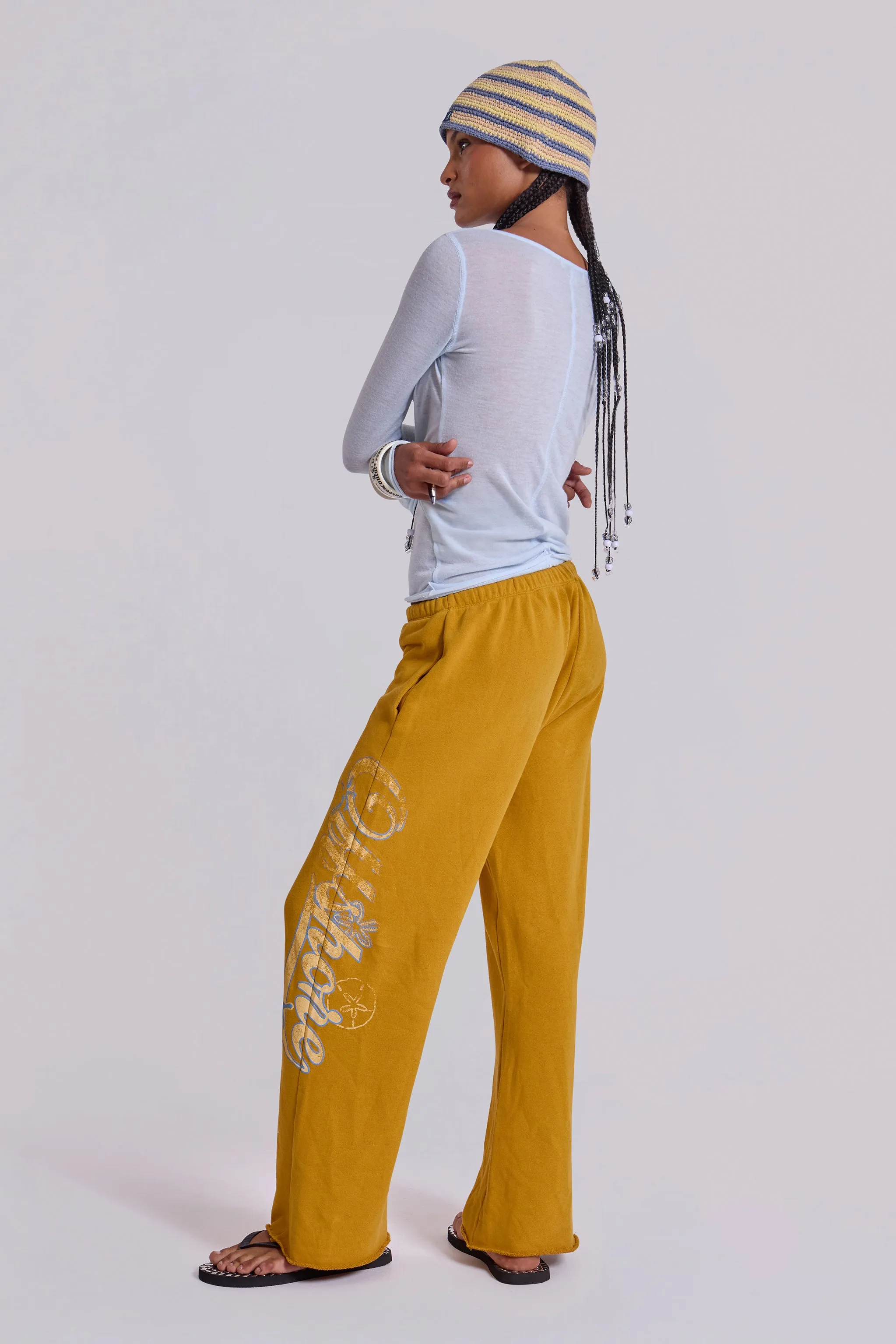 Offshore Cropped Joggers in Saffron sold by Jaded London product image thumbnail 3