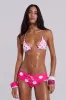 Lola Reversible Triangle Bikini Top in Pink Polkadot sold by Jaded London