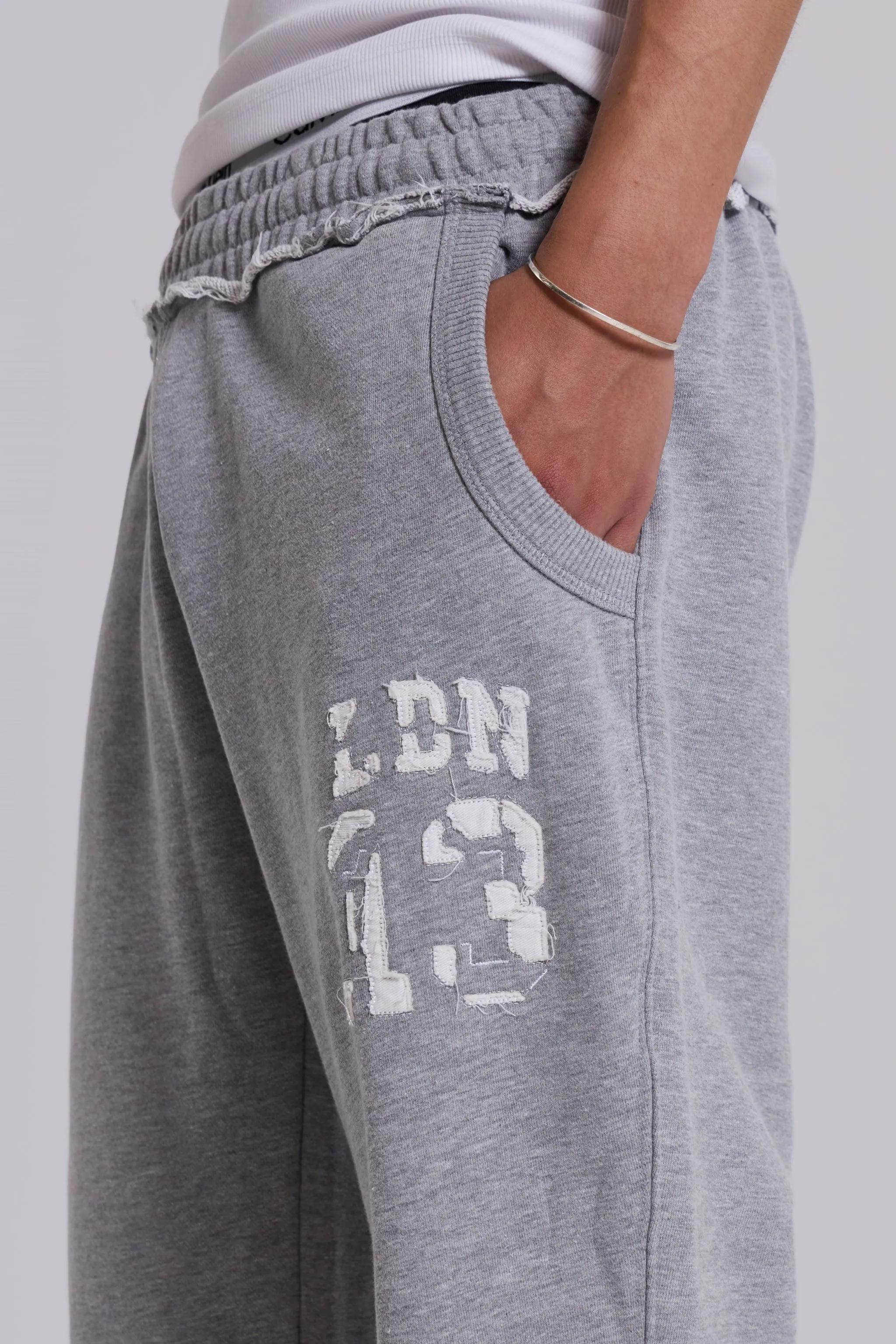 13 Grey Marl Slim Monster Joggers sold by Jaded London product image thumbnail 3