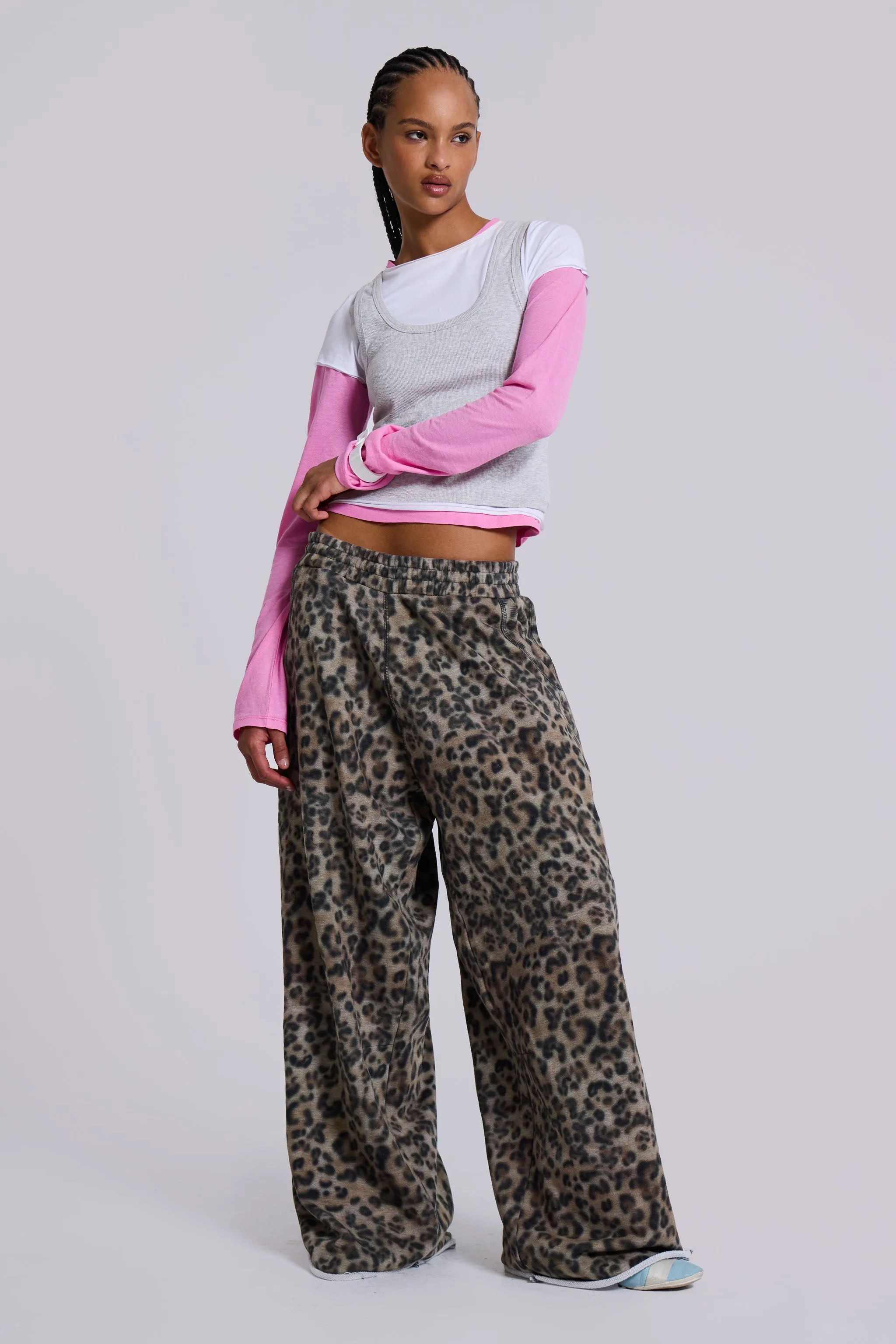 Airbrush Leopard Monster Joggers sold by Jaded London