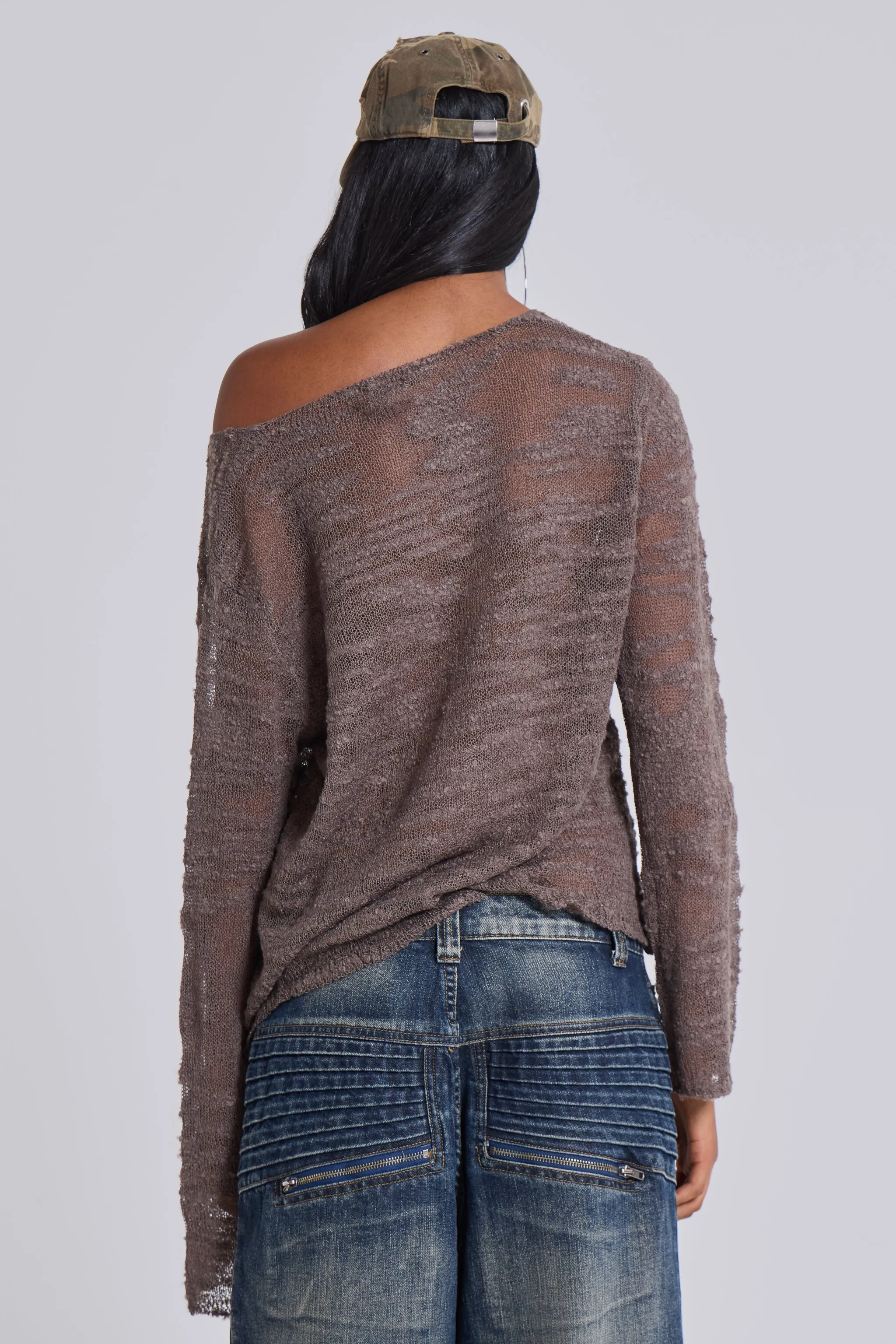 Taupe Stray Knit sold by Jaded London product image thumbnail 2