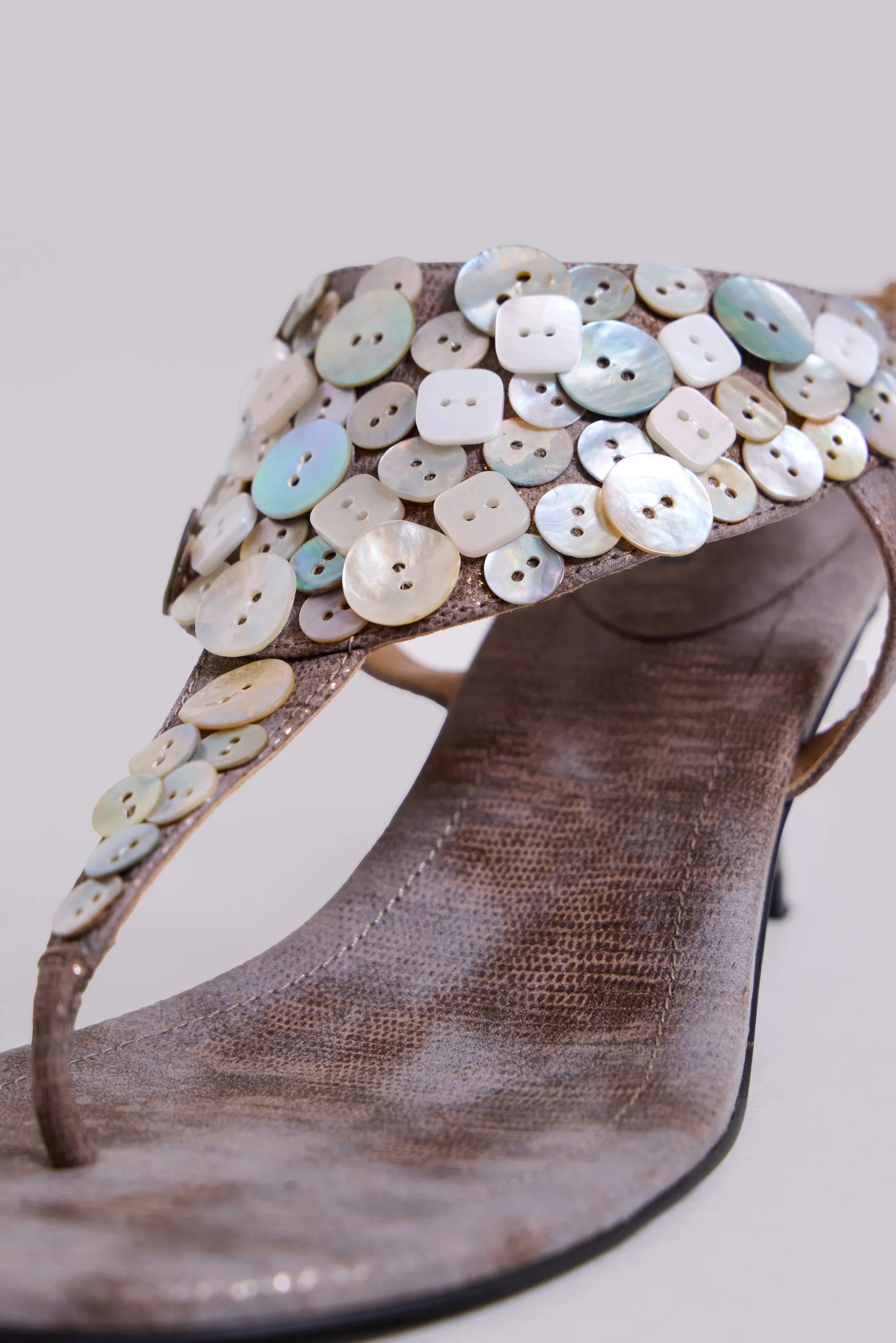 Azaela Metallic Button Heeled Sandals sold by Jaded London product image thumbnail 4