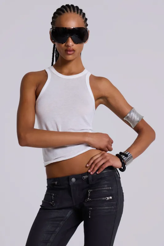 Mist Racer Vest Top sold by Jaded London