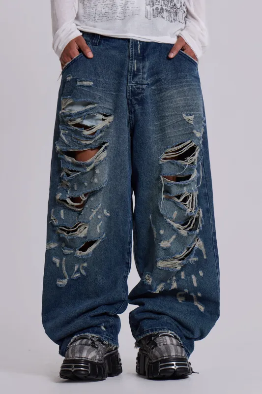 Destroyed XL Colossus Jeans sold by Jaded London