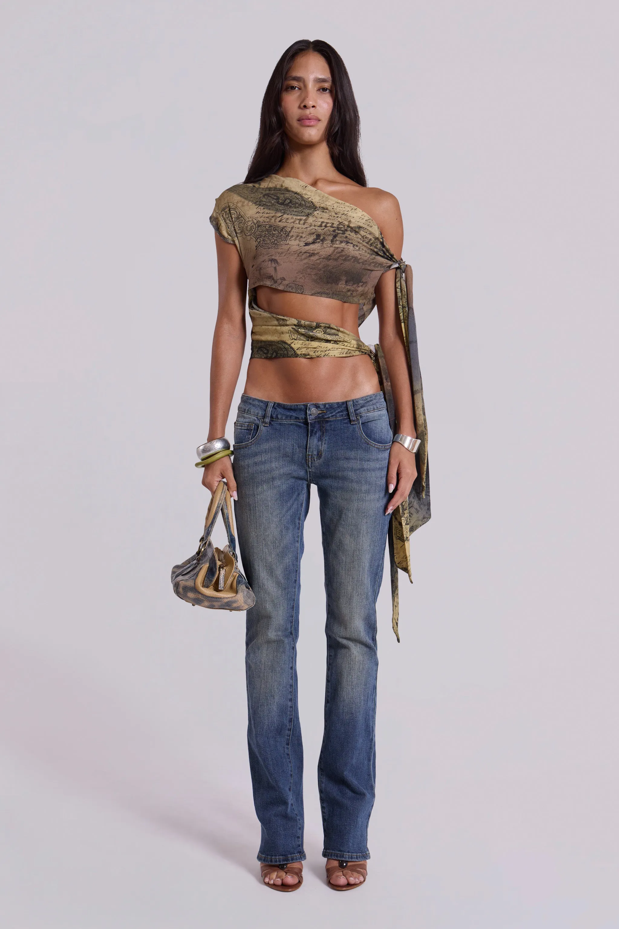 Cassia Cooper Bootcut Jeans in Mid Blue sold by Jaded London product image thumbnail 4