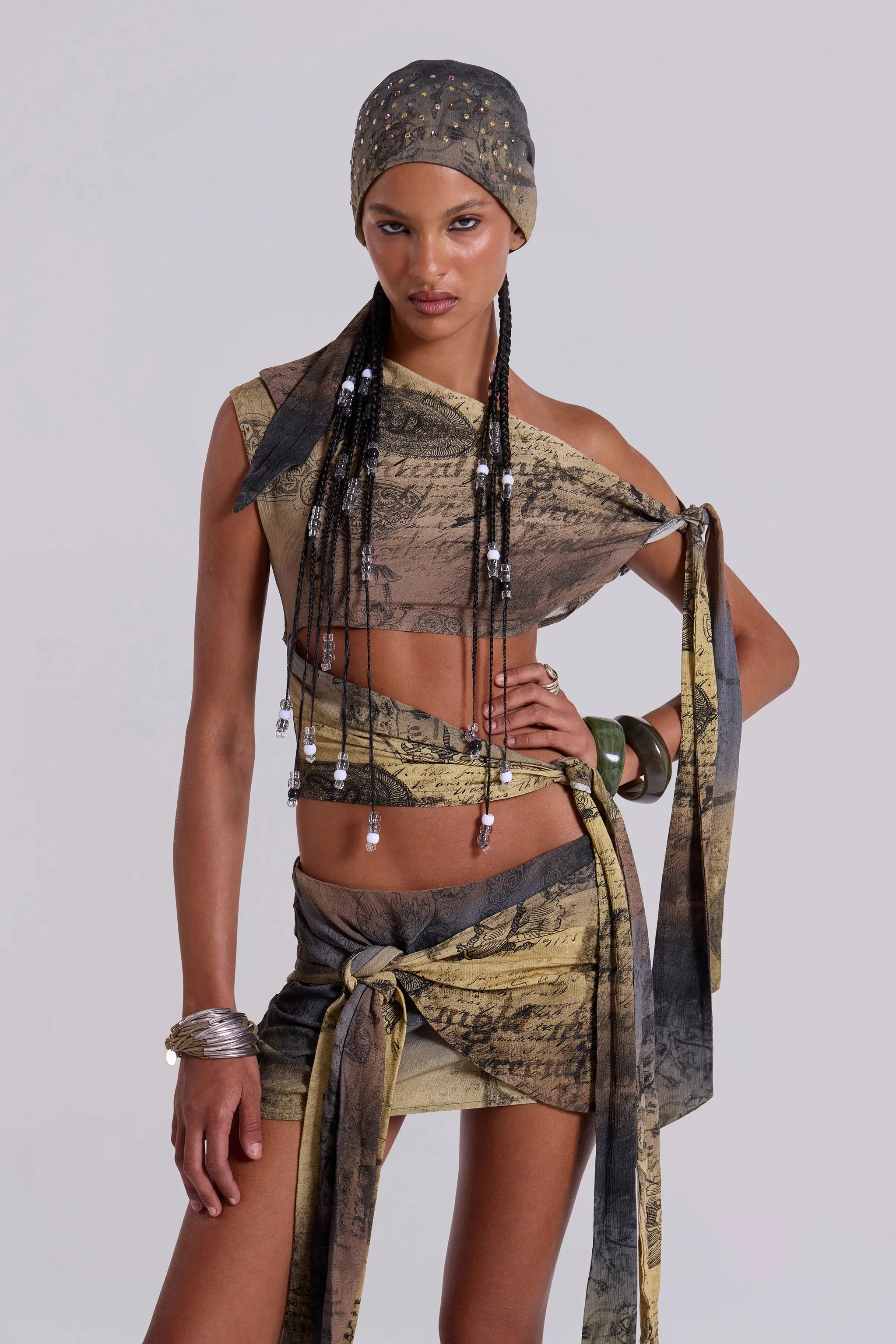 Calia Asymmetric Mini Skirt sold by Jaded London product image thumbnail 4