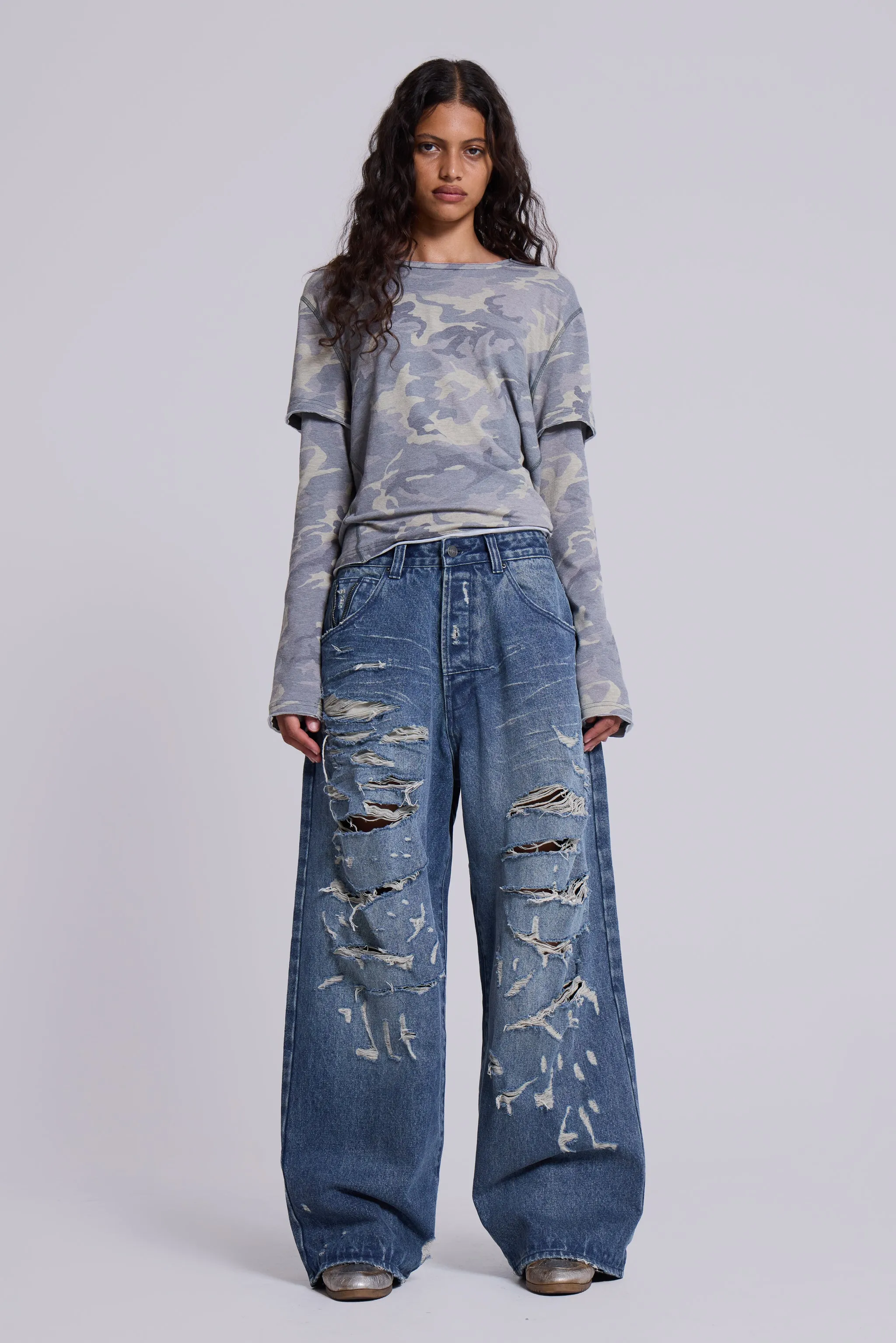 Guerilla Double Layer Long Sleeve T-Shirt sold by Jaded London product image thumbnail 3