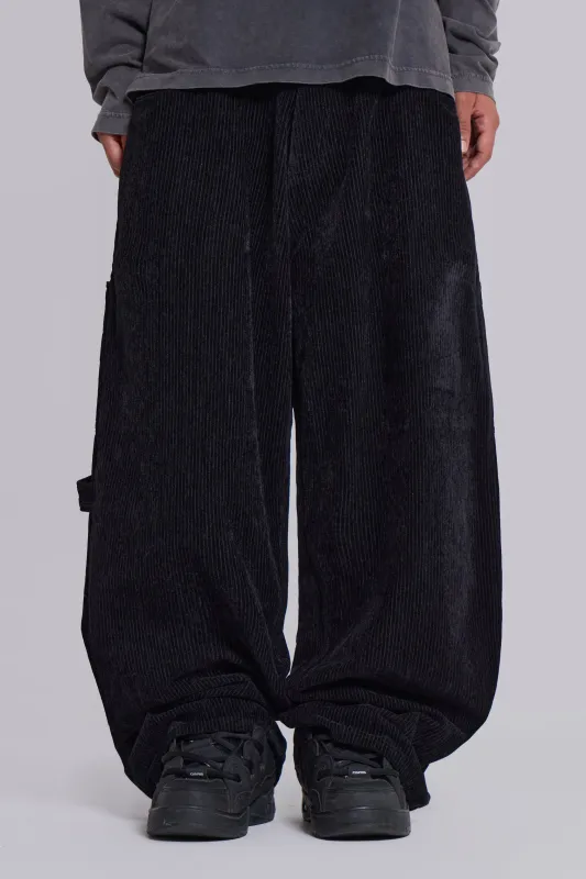 Black Skull XL Cord Colossus Jeans sold by Jaded London